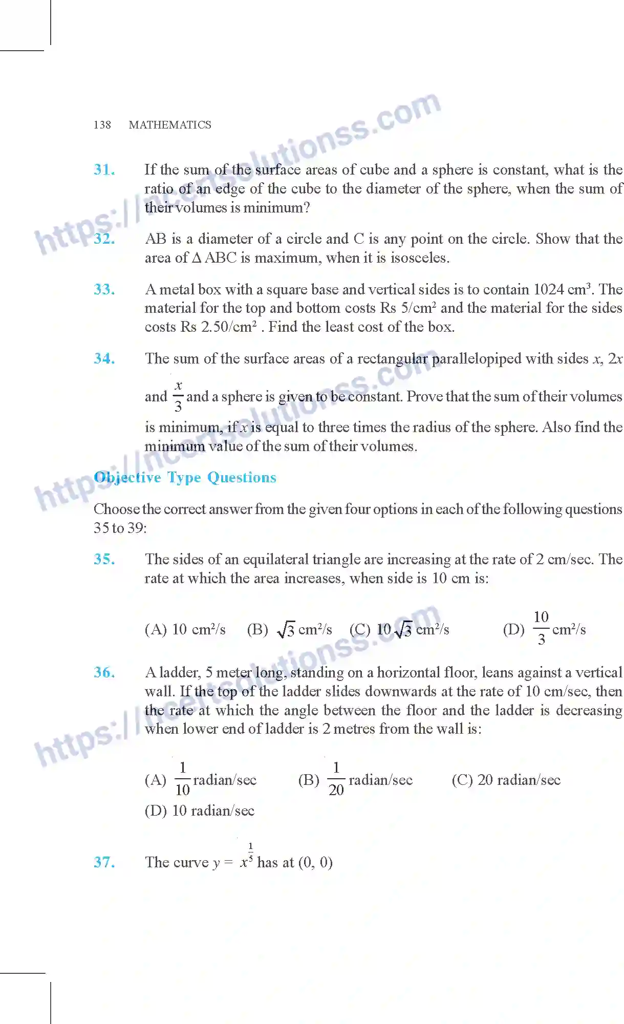 NCERT-Exemplar-Questions-Class-12-Mathematics--Application-Of-Derivatives-6-page-22