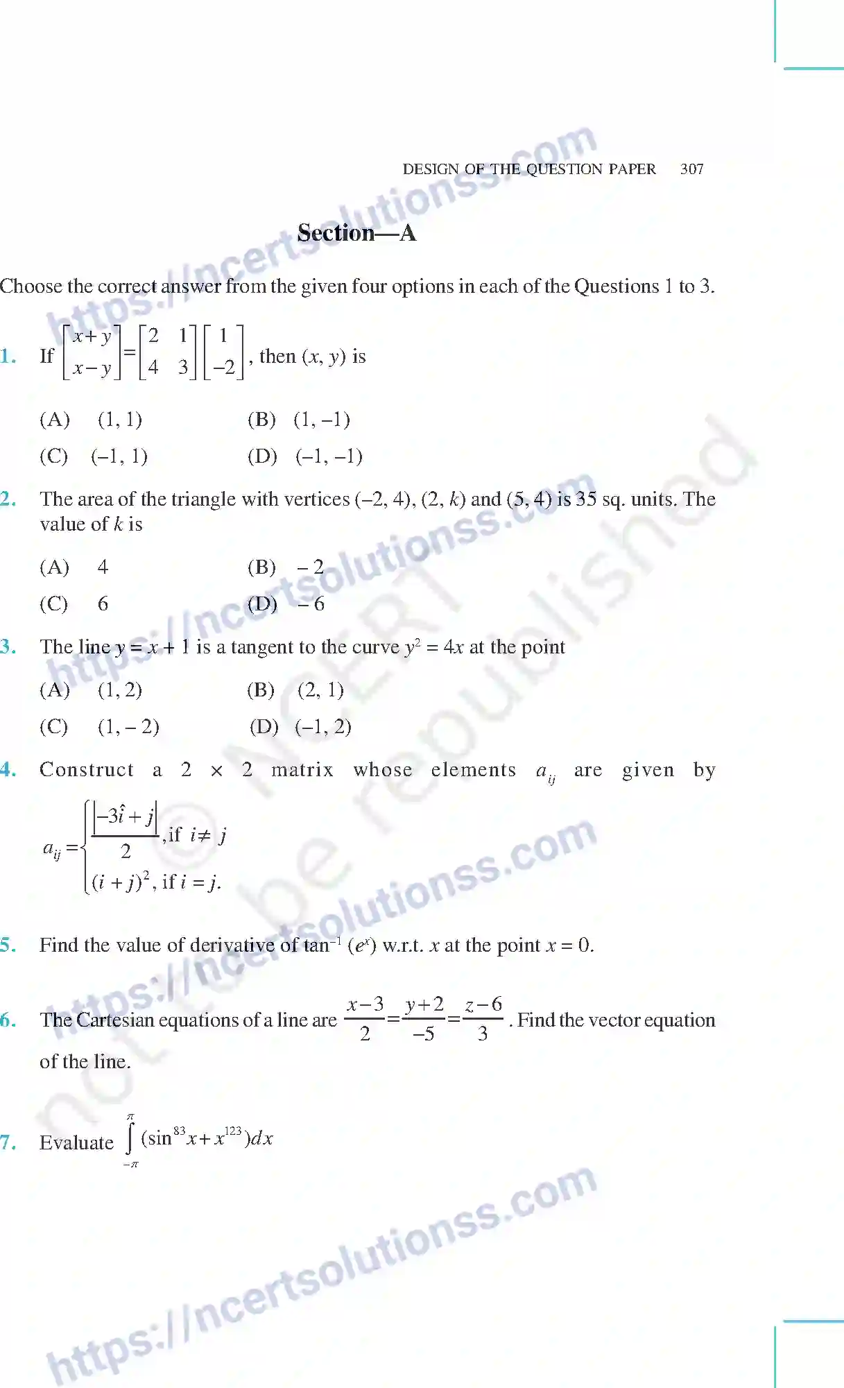 NCERT-Exemplar-Questions-Class-12-Mathematics--Design-Of-The-Question-Paper-Set-I-14-page-2