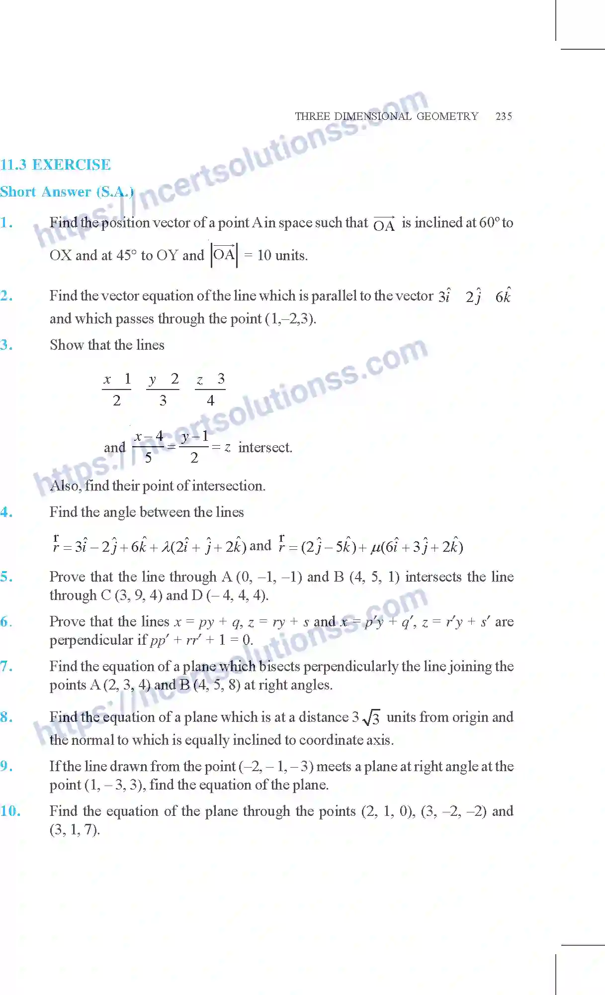 NCERT-Exemplar-Questions-Class-12-Mathematics--Three-Dimensional-Geometry-11-page-16