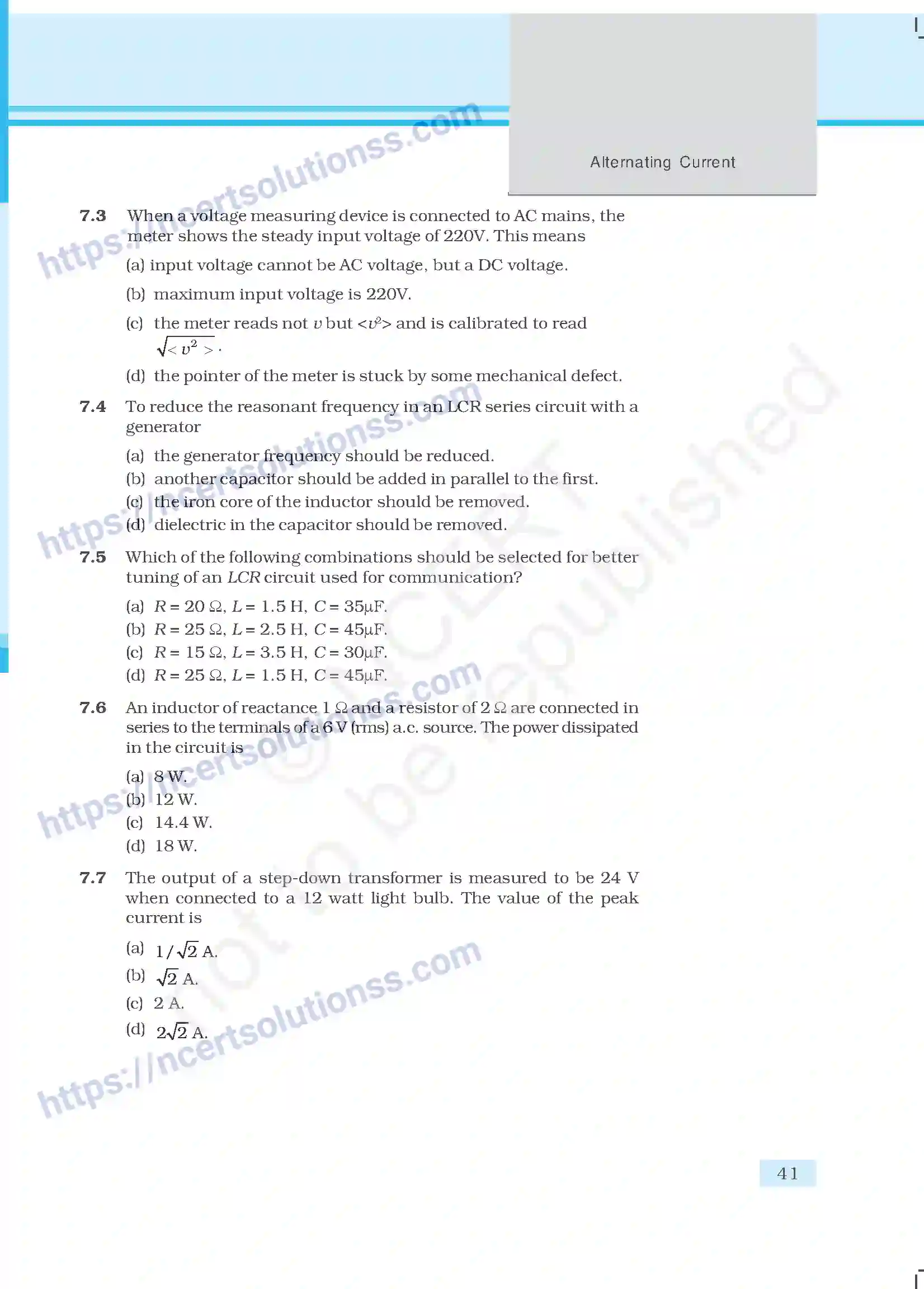 NCERT-Exemplar-Questions-Class-12-Physics--Alternating-Current-60-page-2