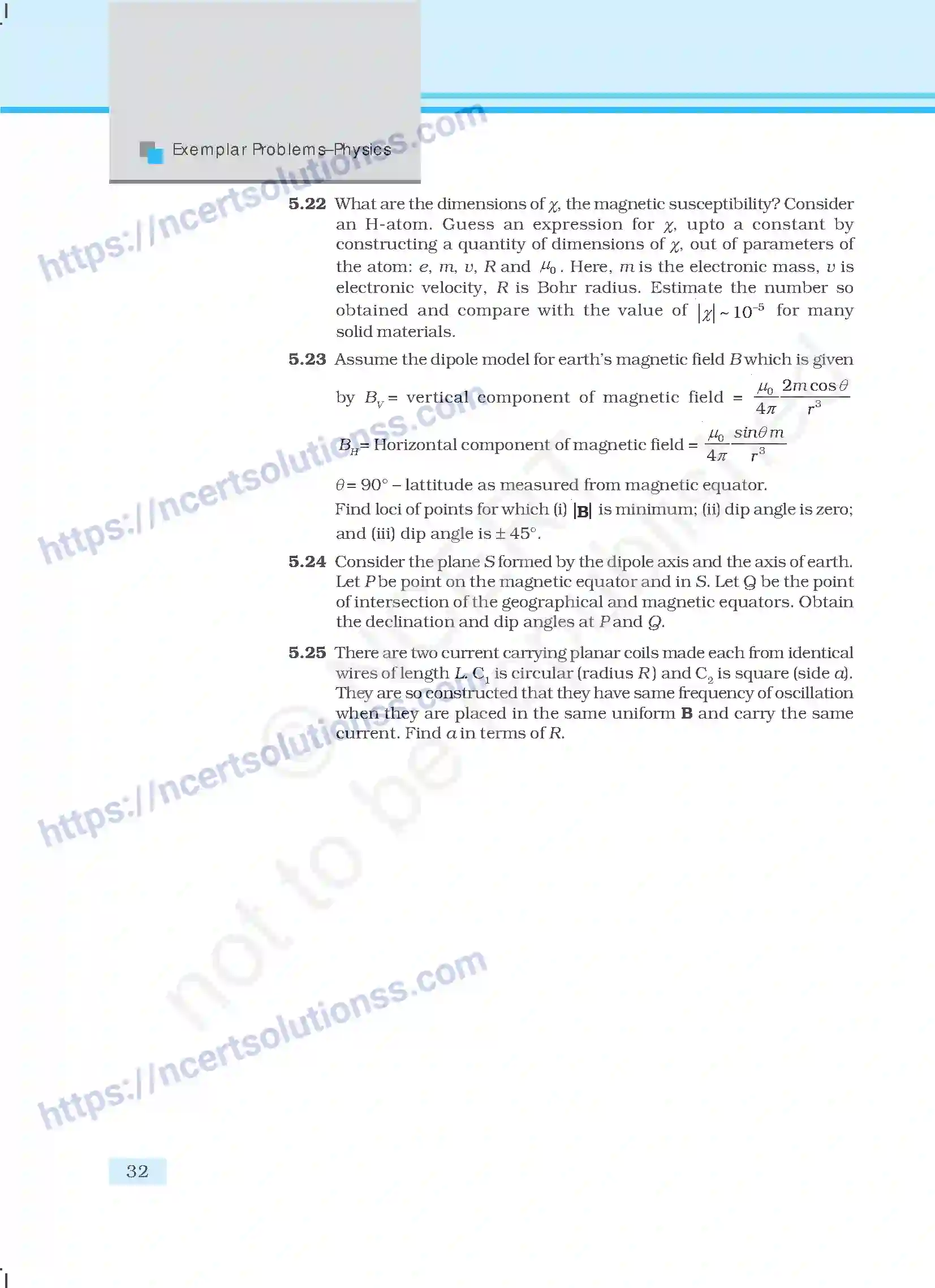 NCERT-Exemplar-Questions-Class-12-Physics--Magnetism-And-Matter-58-page-5