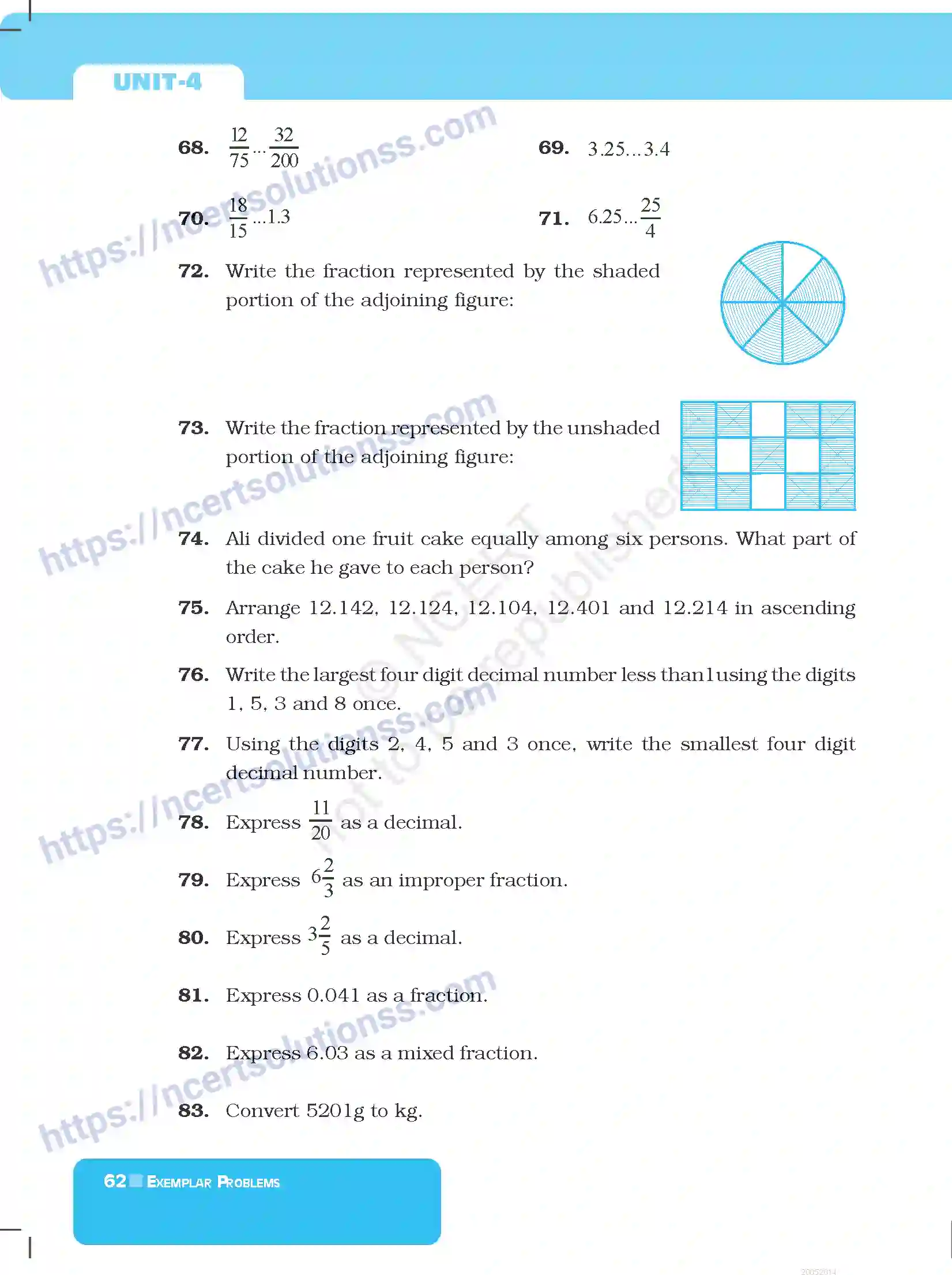 NCERT-Exemplar-Questions-Class-6-Mathematics--Fractions-and-Decimals-284-page-10