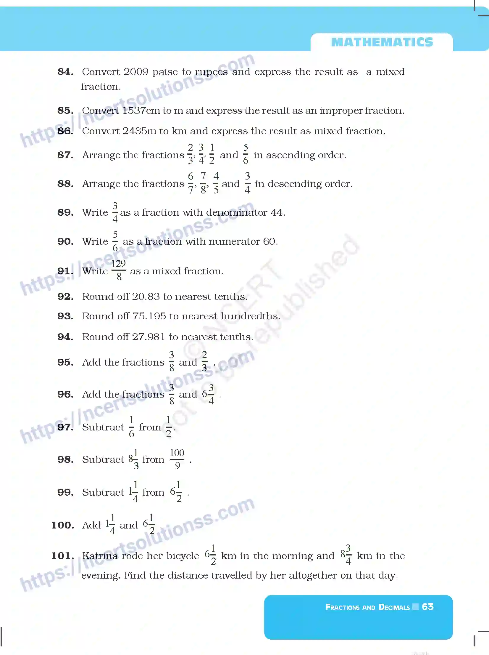 NCERT-Exemplar-Questions-Class-6-Mathematics--Fractions-and-Decimals-284-page-11