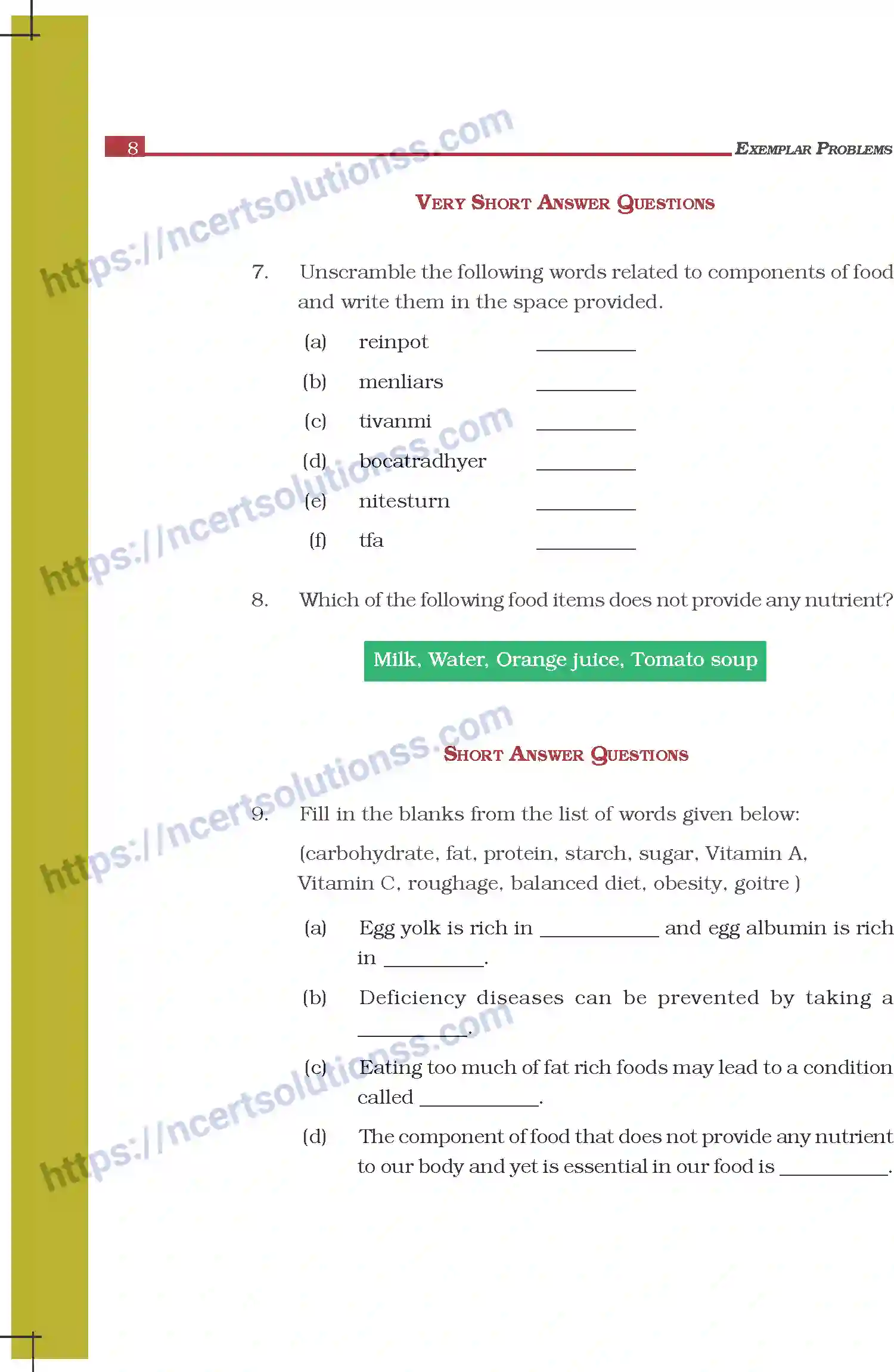 NCERT-Exemplar-Questions-Class-6-Science--Components-of-Food-292-page-3