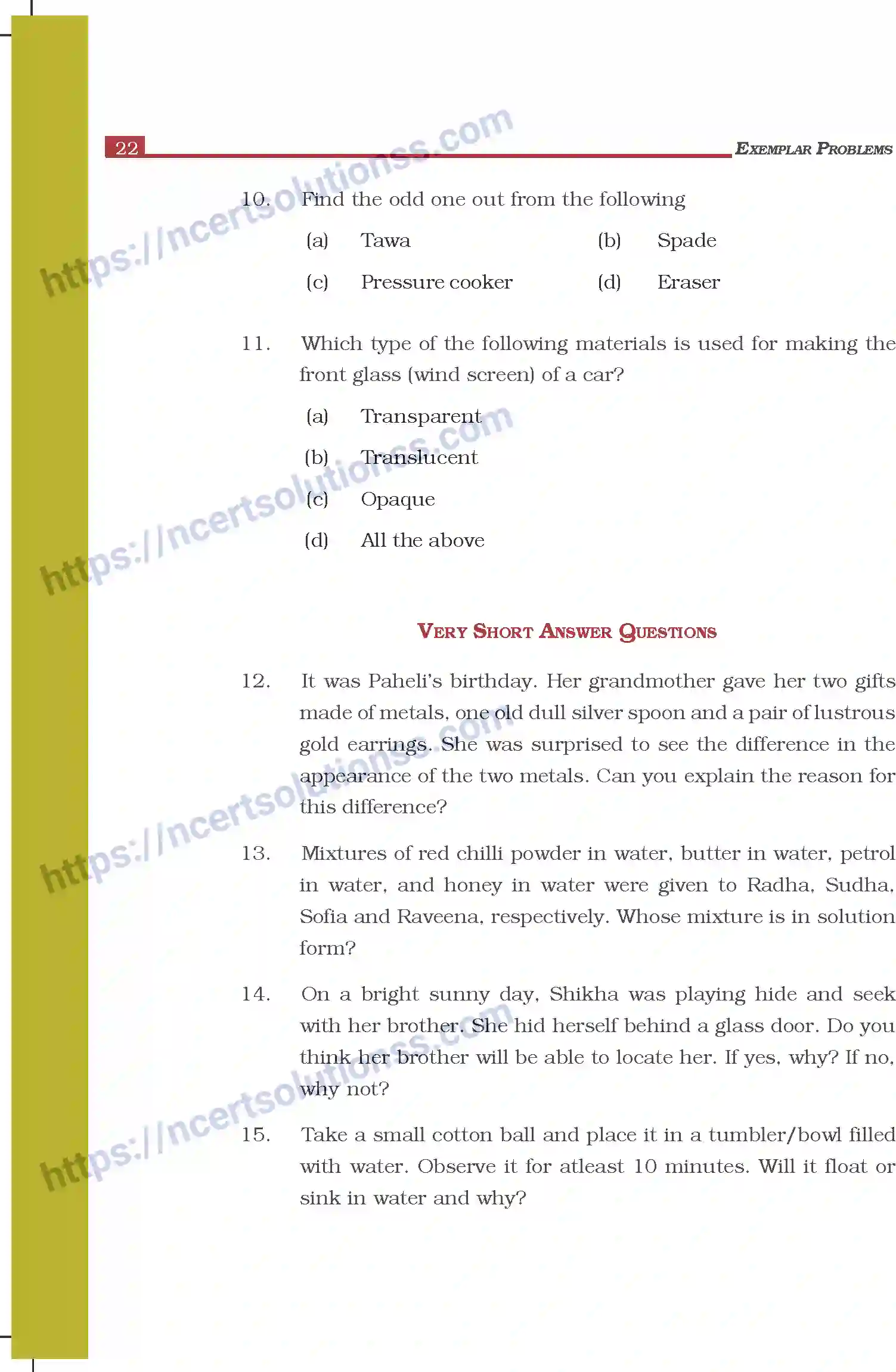 NCERT-Exemplar-Questions-Class-6-Science--Sorting-Materials-and-Groups-294-page-3