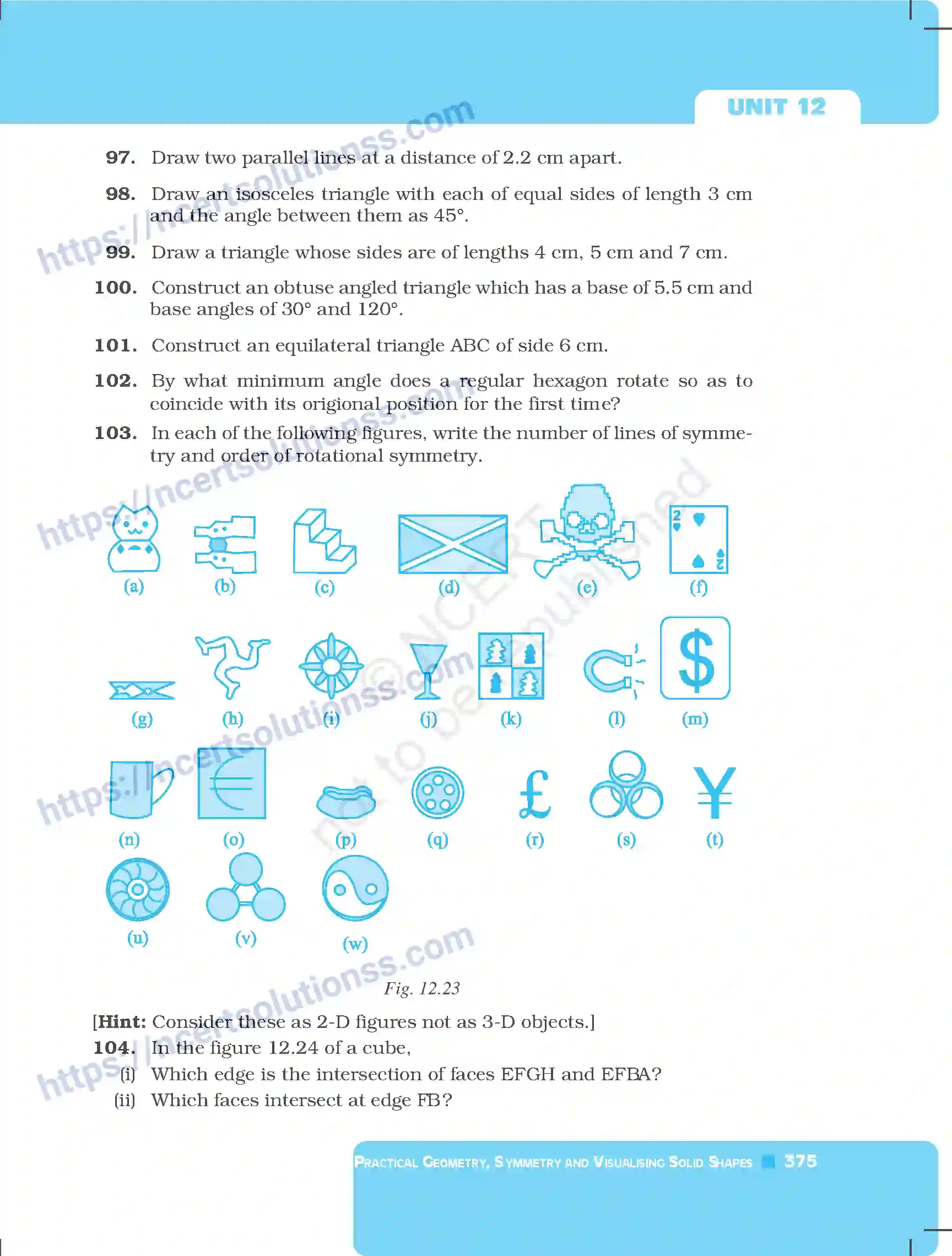 NCERT-Exemplar-Questions-Class-7-Mathematics--Practical-Geometry-Symmetry-and-Visualising-Solid-Shapes-260-page-21