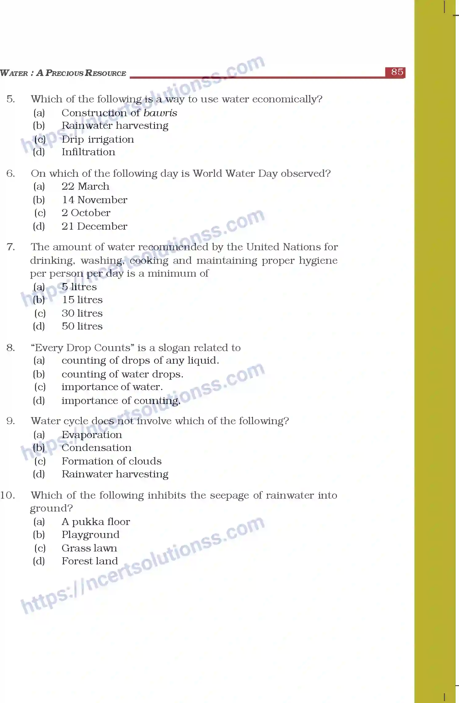 NCERT-Exemplar-Questions-Class-7-Science--Water--A-Precious-Resource-277-page-2