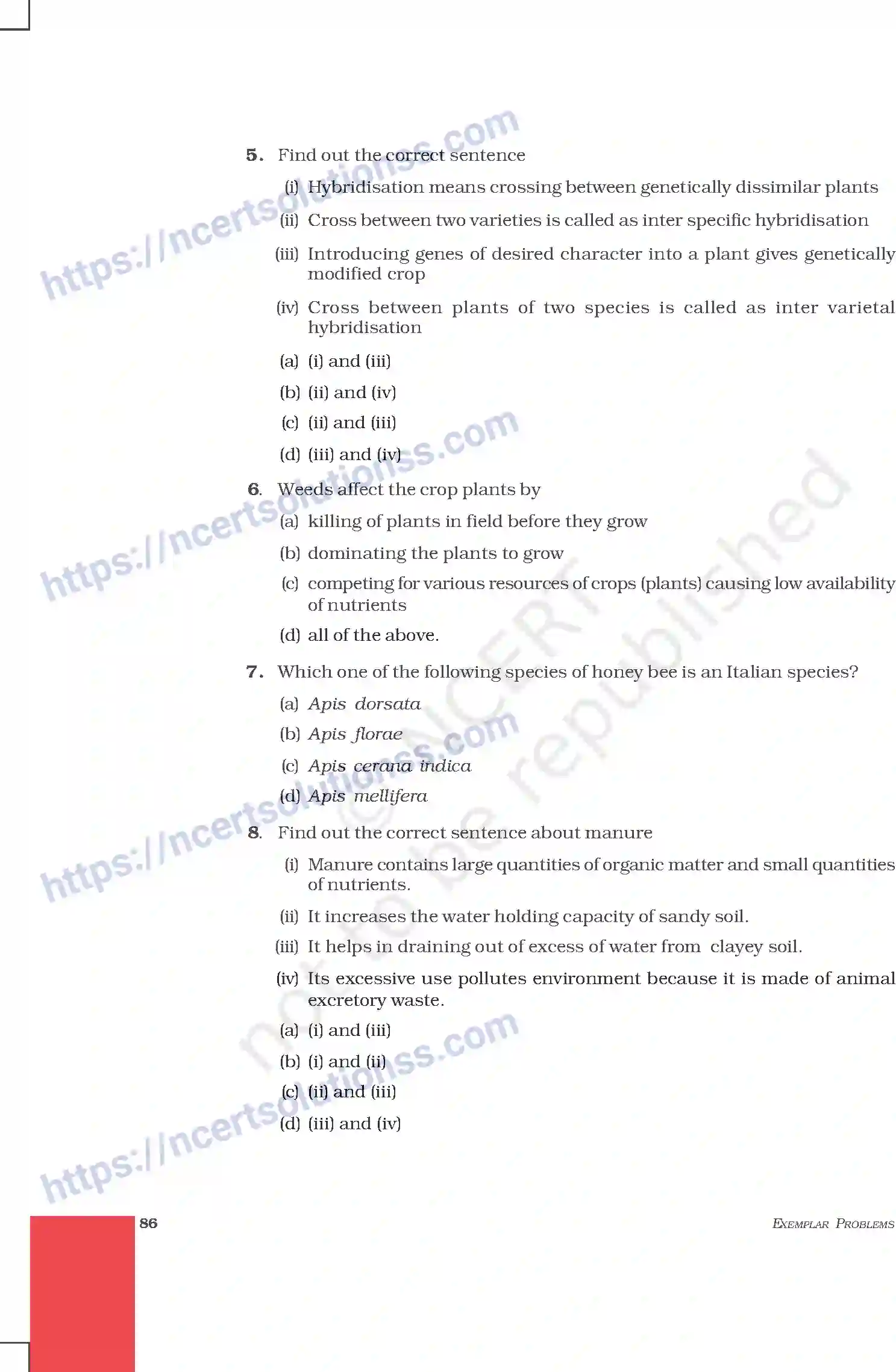 NCERT-Exemplar-Questions-Class-9-Science--Improvement-In-Food-Resources-212-page-2