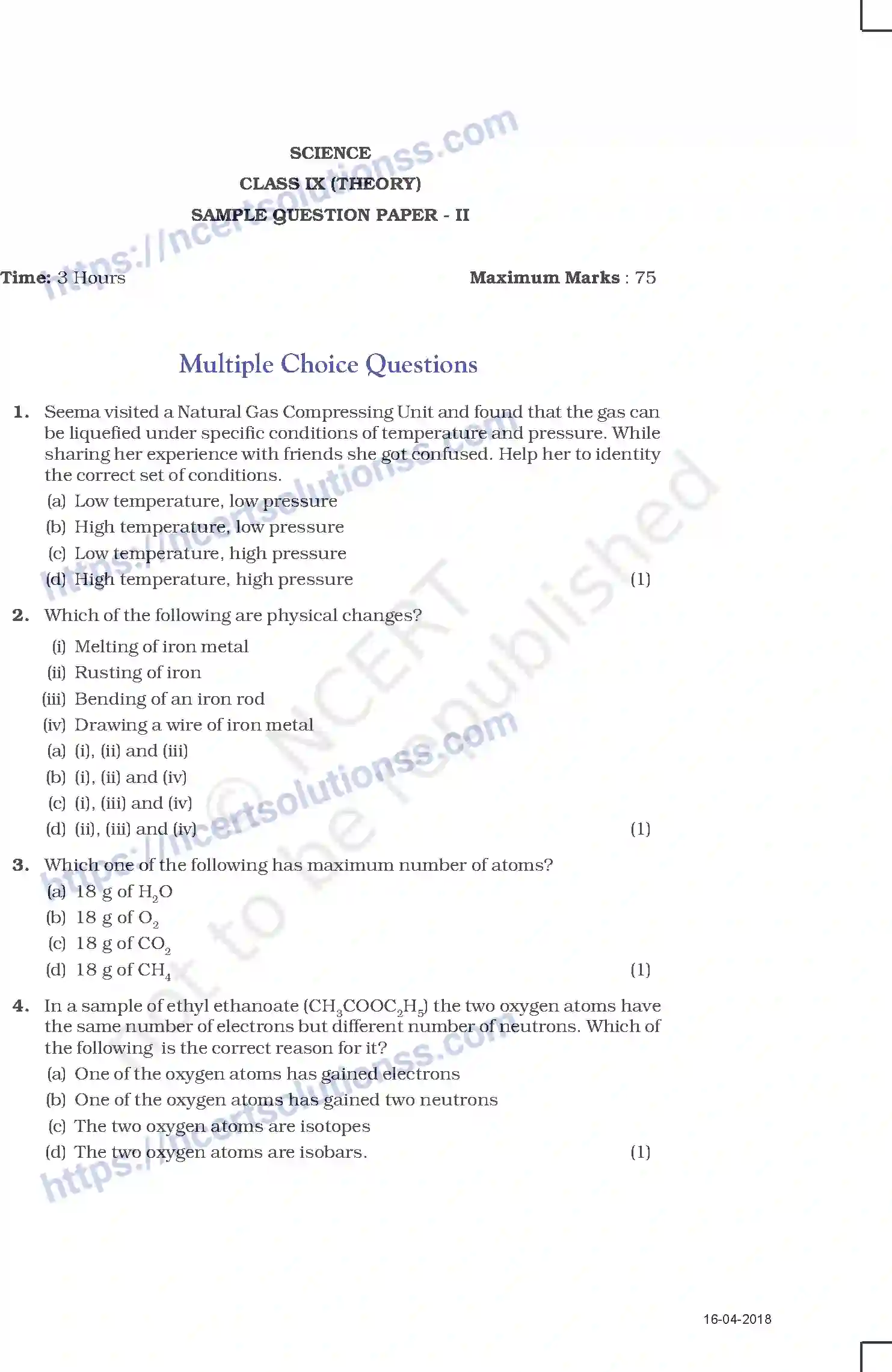 NCERT-Exemplar-Questions-Class-9-Science--Sample-Question-Paper-II-214-page-1