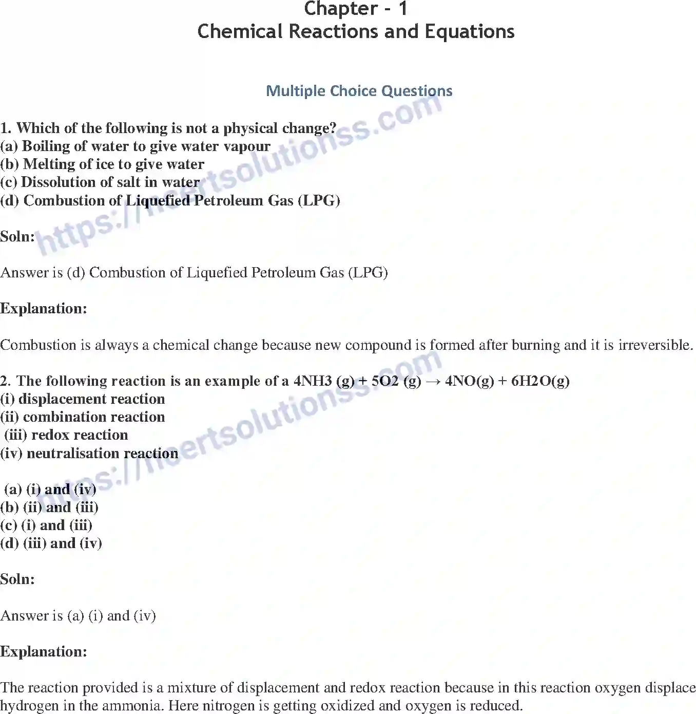 NCERT-Exemplar-Solution-Class-10-Science-Chemical-Reactions-and-Equations-140-page-1