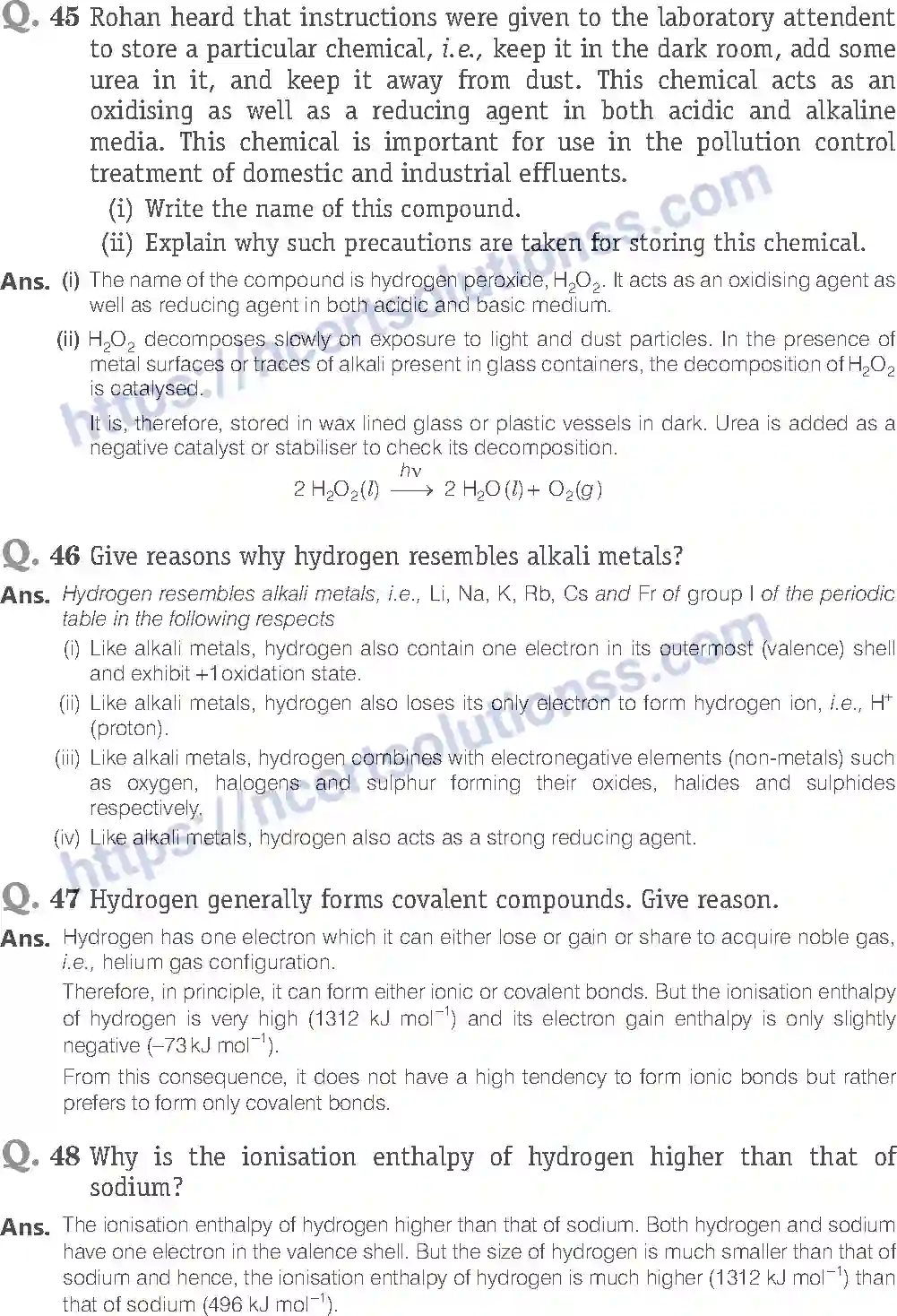NCERT-Exemplar-Solution-Class-11-Chemistry-Hydrogen-107-page-14