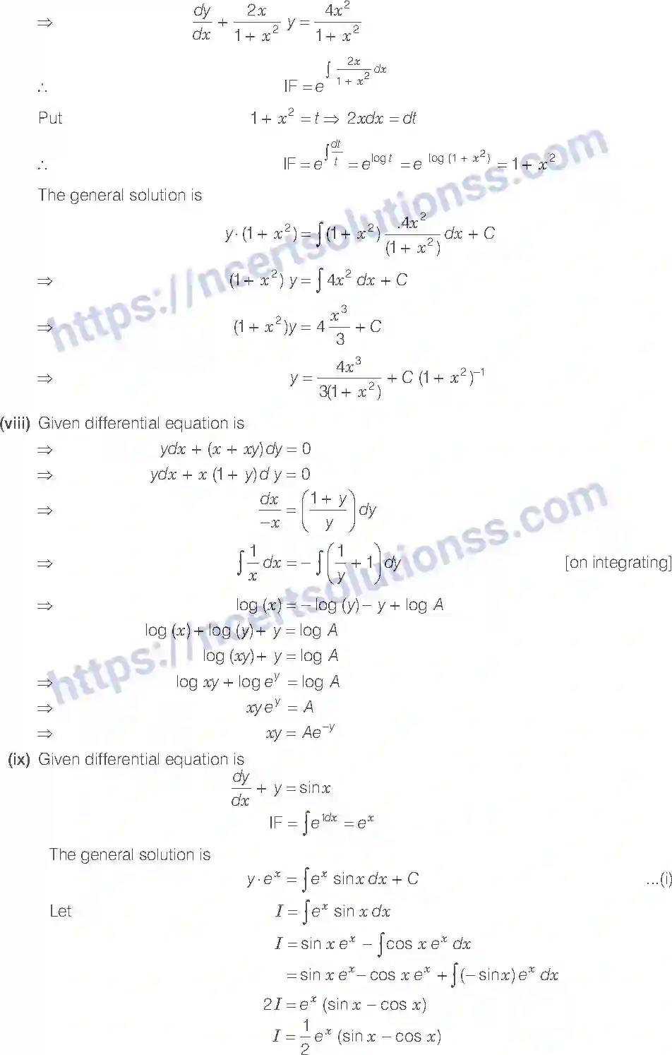 NCERT-Exemplar-Solution-Class-12-Mathematics-Differential-Equations-9-page-39