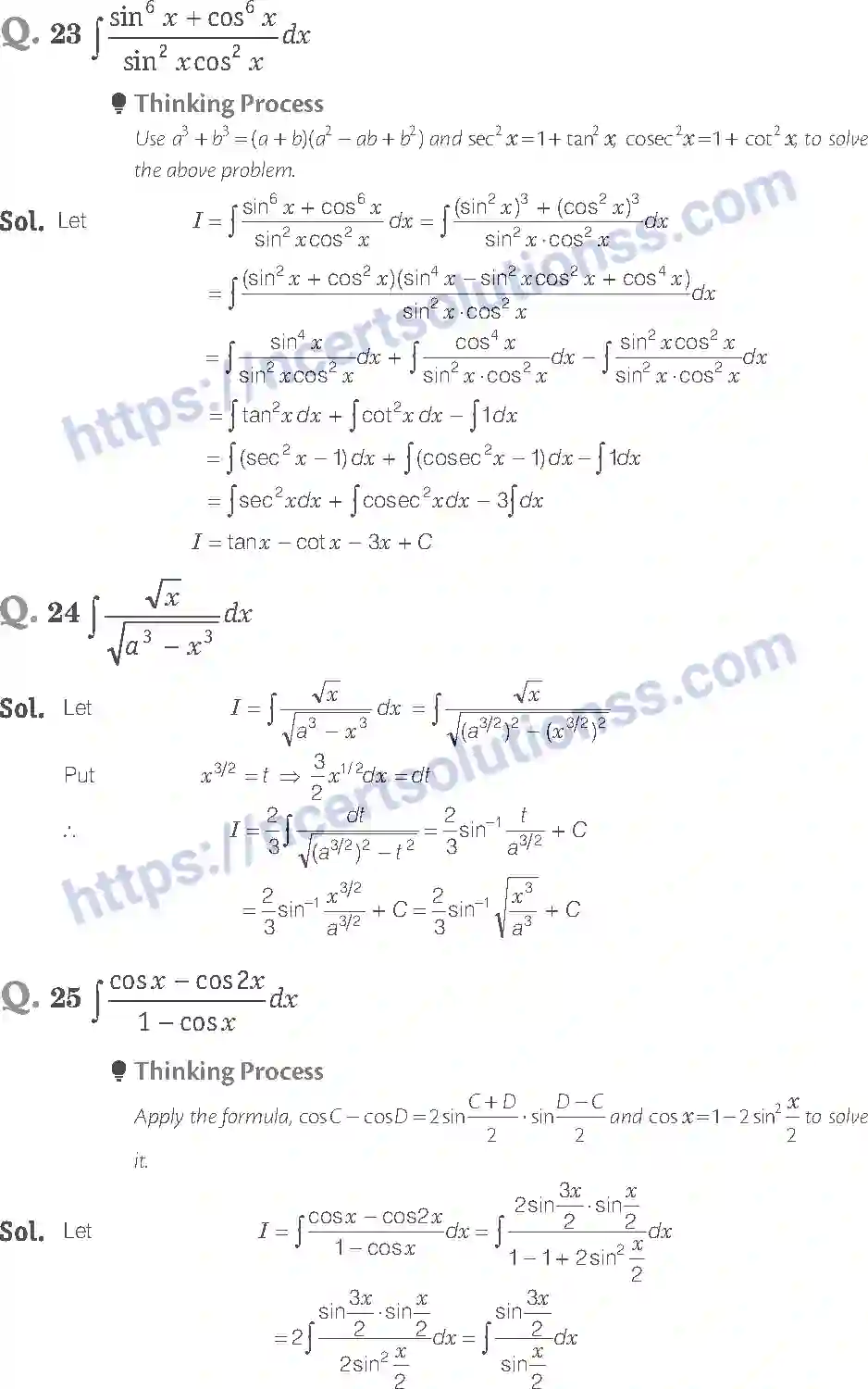 NCERT-Exemplar-Solution-Class-12-Mathematics-Integrals-7-page-10