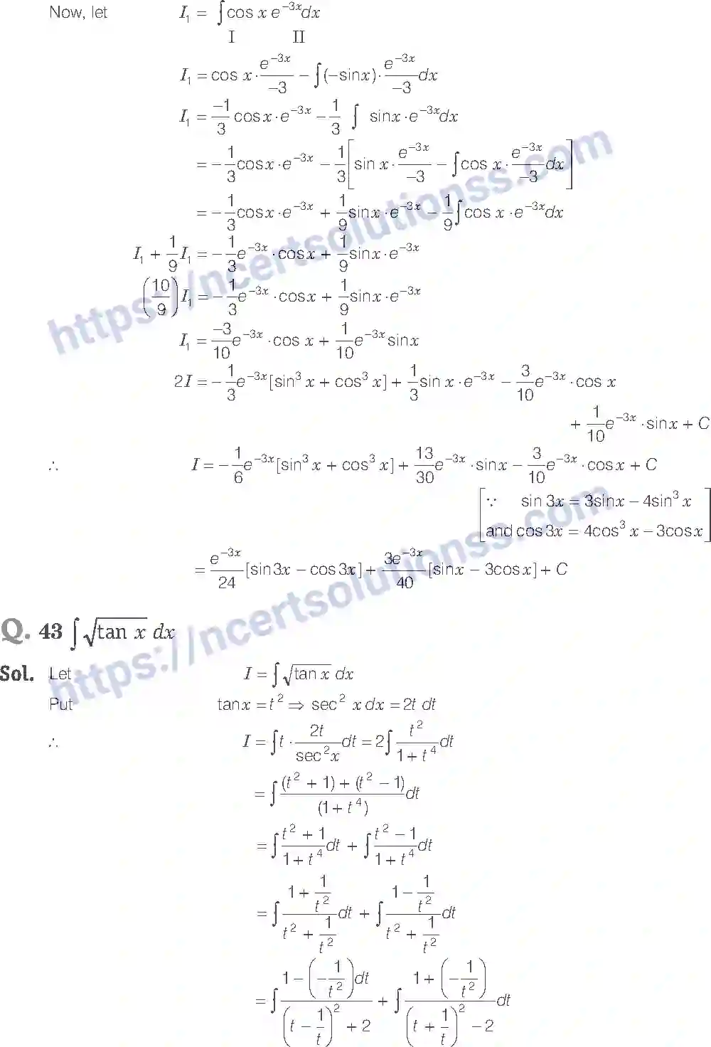 NCERT-Exemplar-Solution-Class-12-Mathematics-Integrals-7-page-22