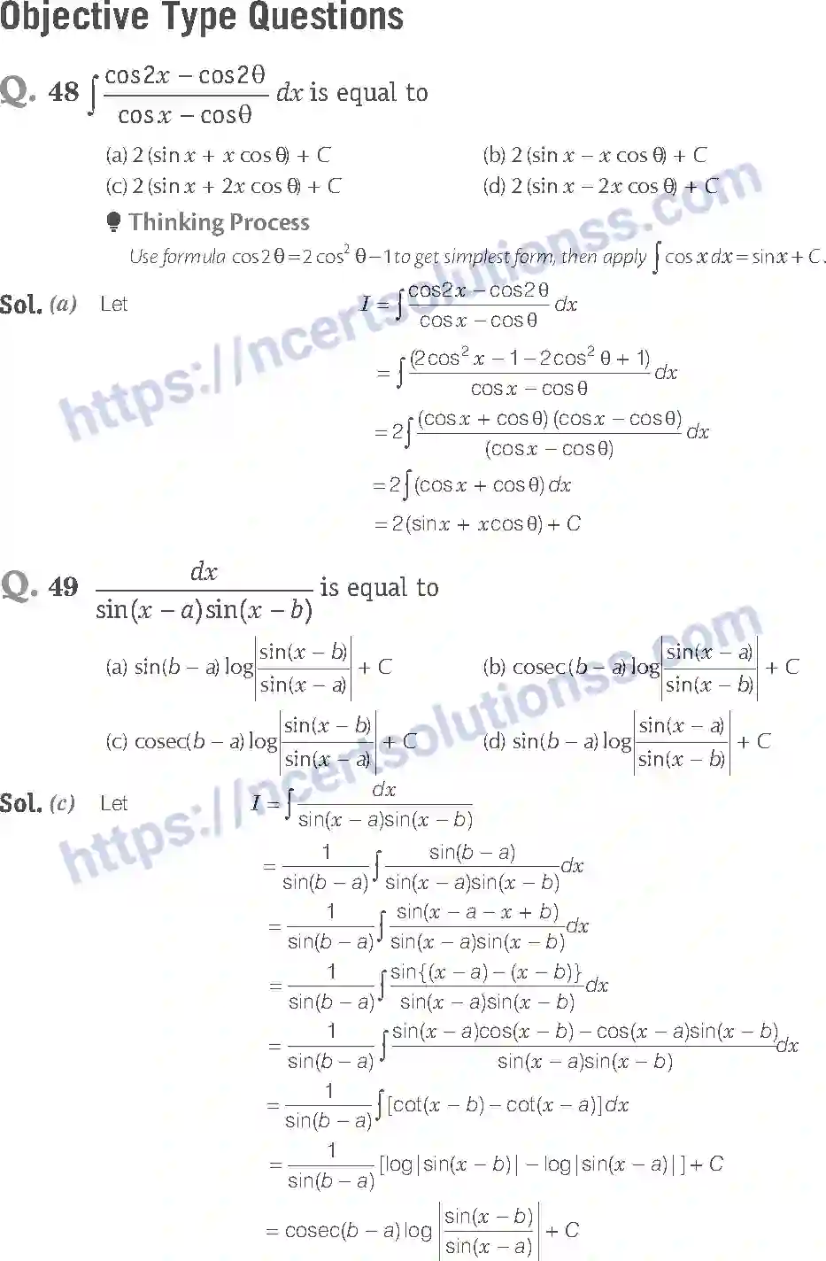 NCERT-Exemplar-Solution-Class-12-Mathematics-Integrals-7-page-27