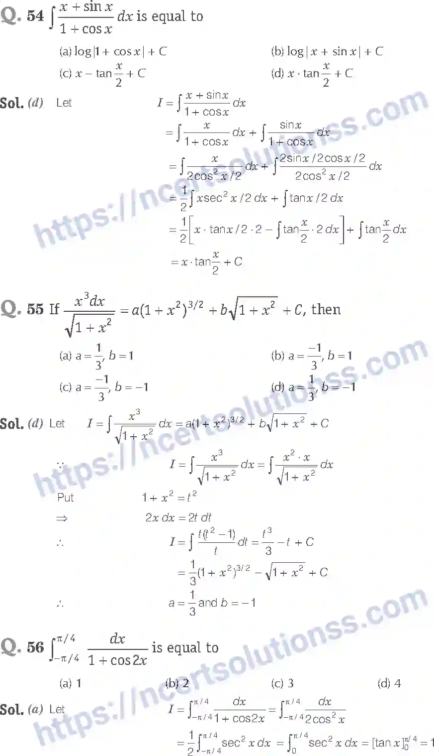 NCERT-Exemplar-Solution-Class-12-Mathematics-Integrals-7-page-30