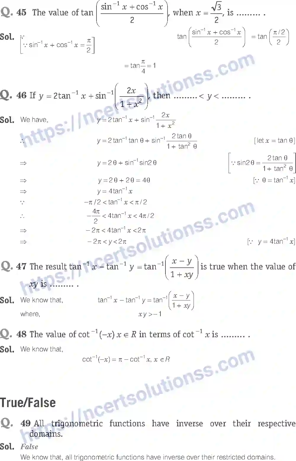 NCERT-Exemplar-Solution-Class-12-Mathematics-Inverse-Trigonometric-Functions-2-page-23