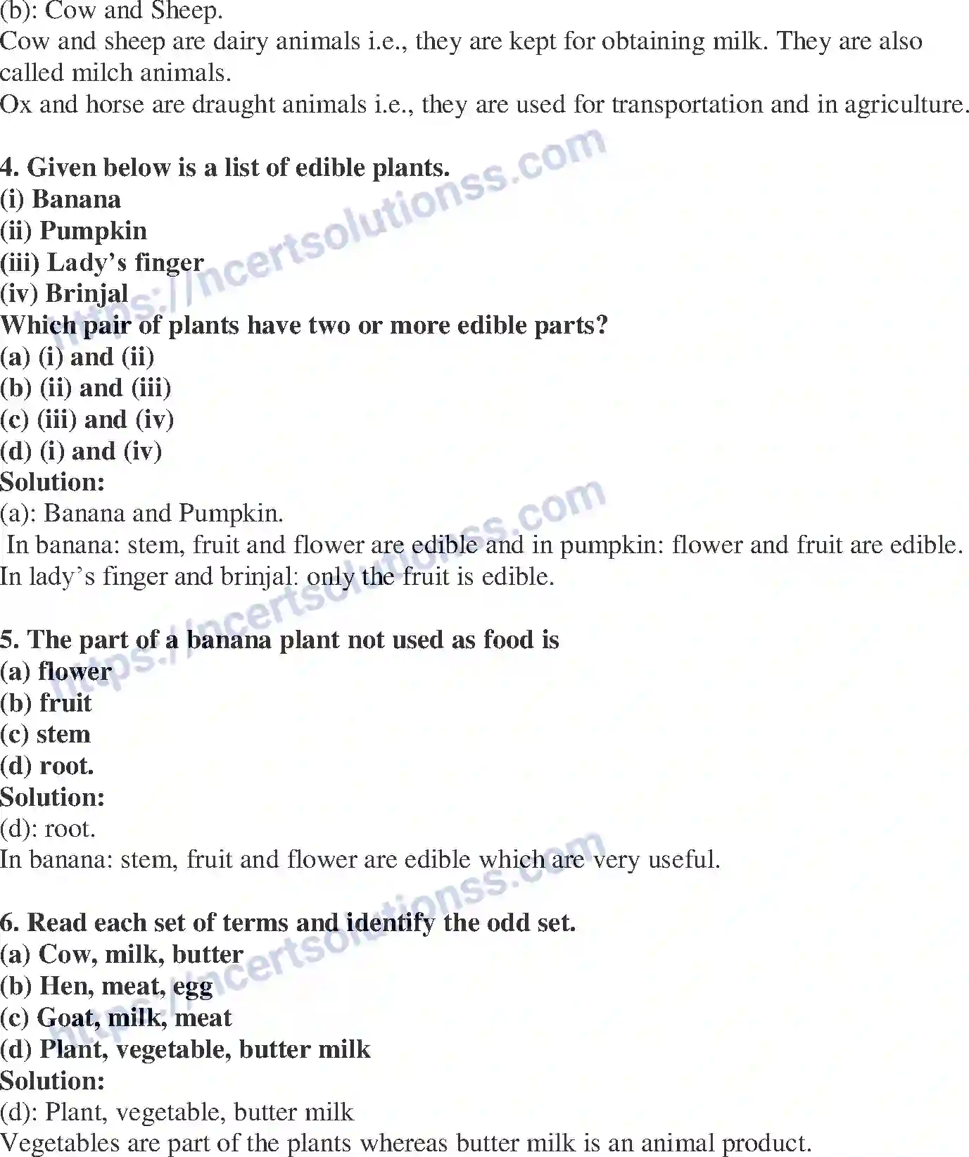 NCERT-Exemplar-Solution-Class-6-Science-Food-Where-does-it-come-from-255-page-2