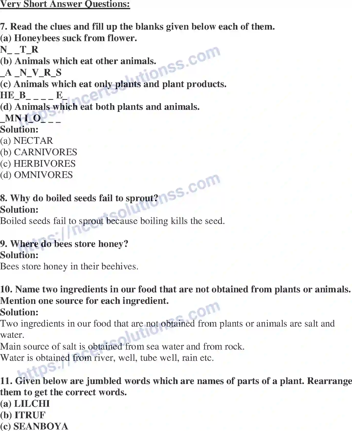 NCERT-Exemplar-Solution-Class-6-Science-Food-Where-does-it-come-from-255-page-3