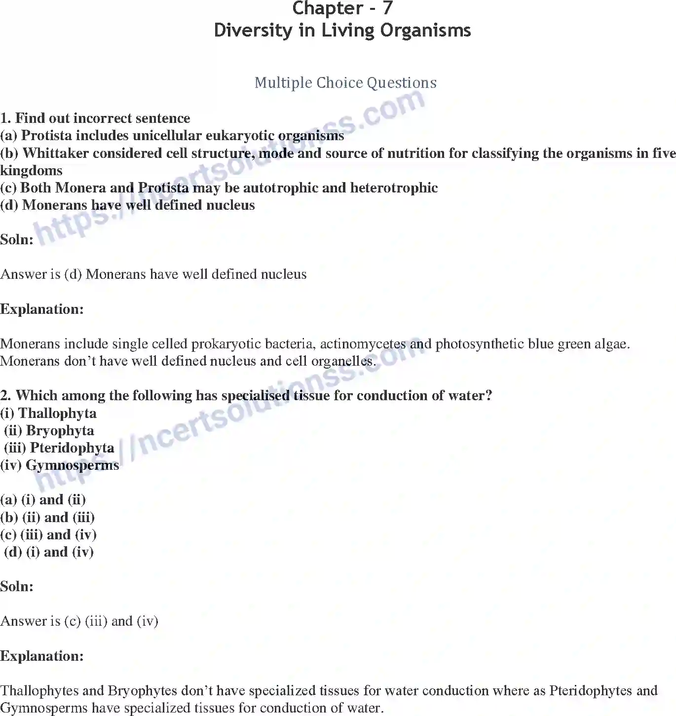 NCERT-Exemplar-Solution-Class-9-Science-Diversity-in-Living-Organisms-176-page-1