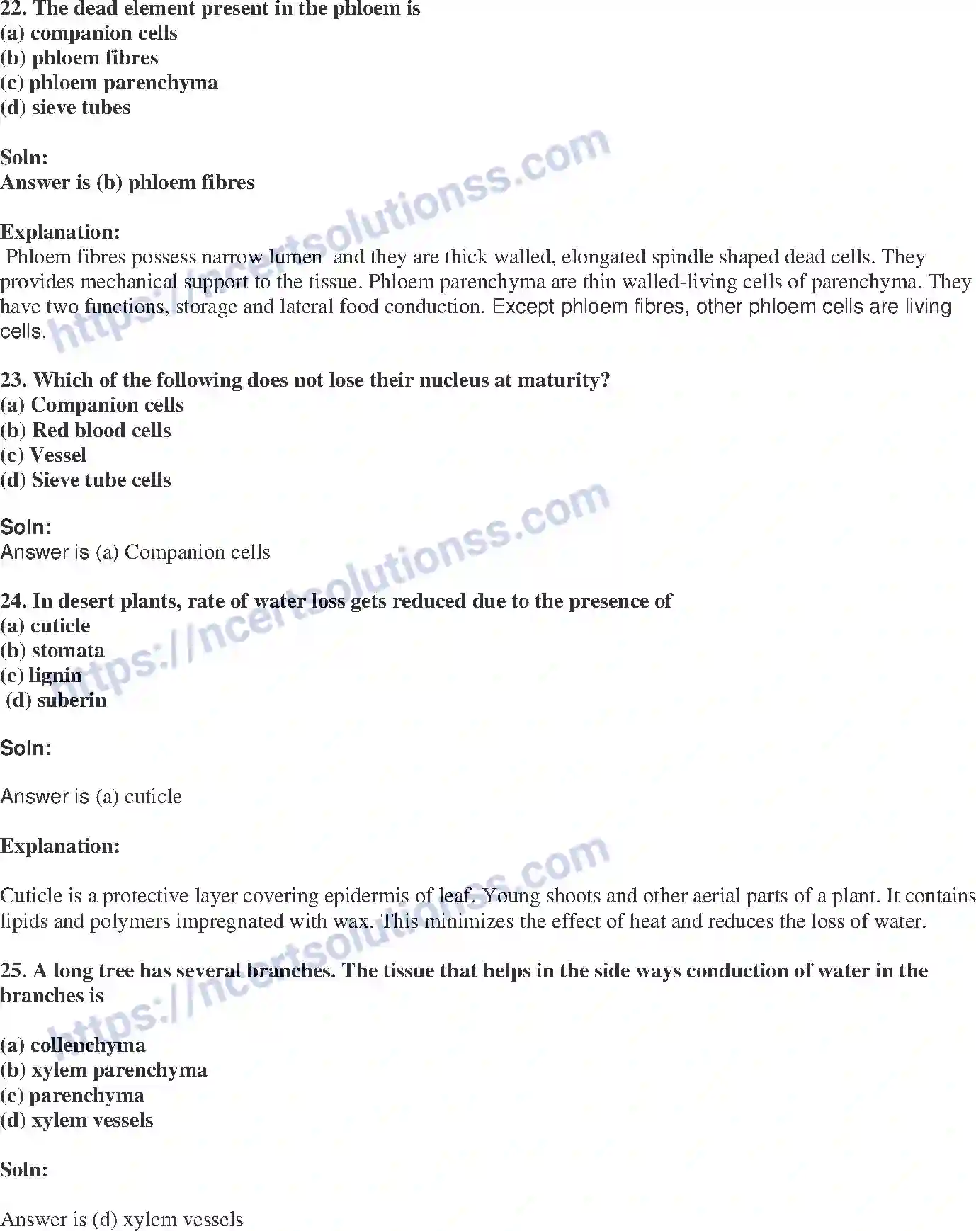 NCERT-Exemplar-Solution-Class-9-Science-Tissues-175-page-8
