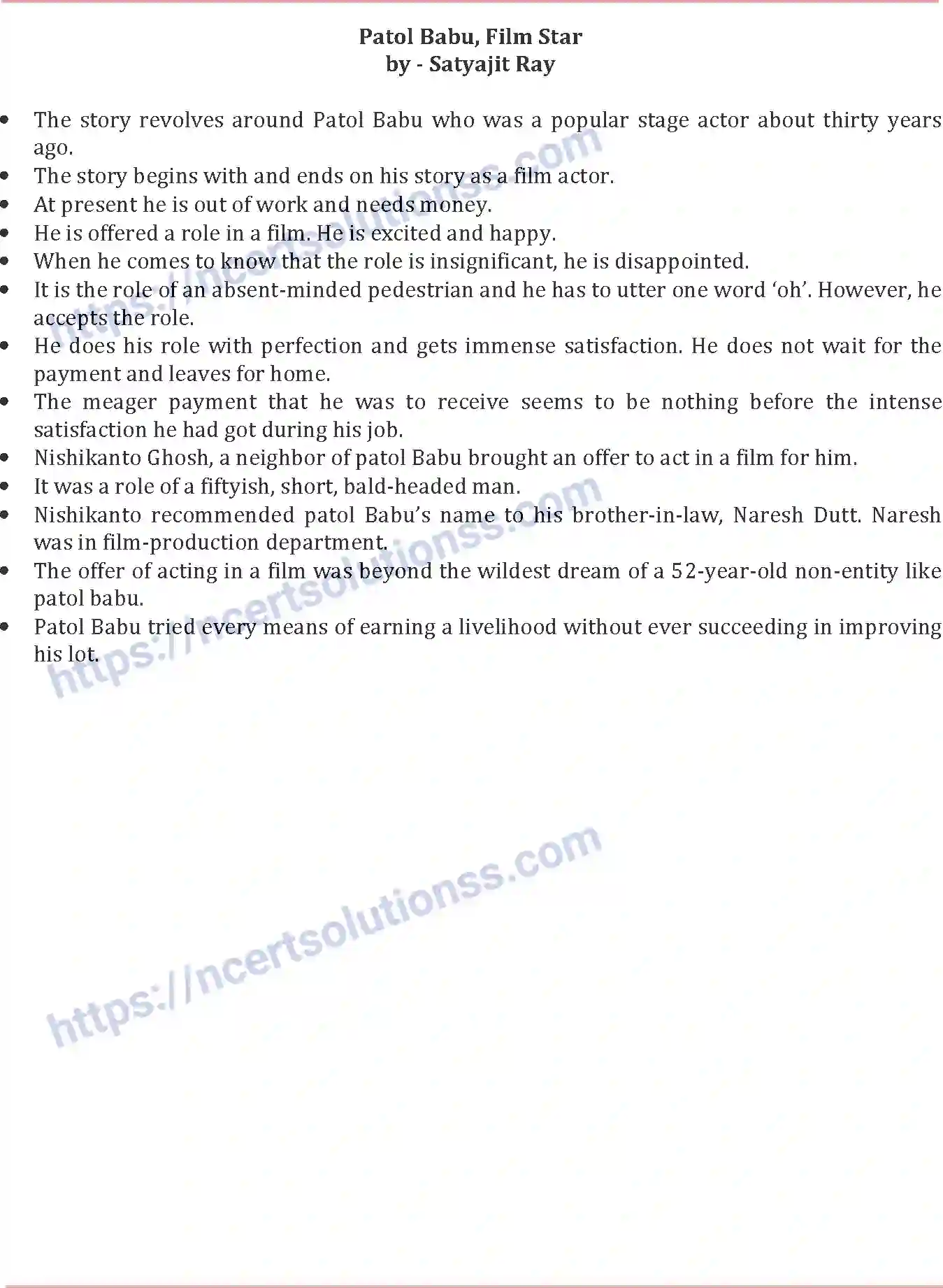 NCERT-Notes-Class-10-English-Communicative-Patol-Babu-Film-Star-512-page-1