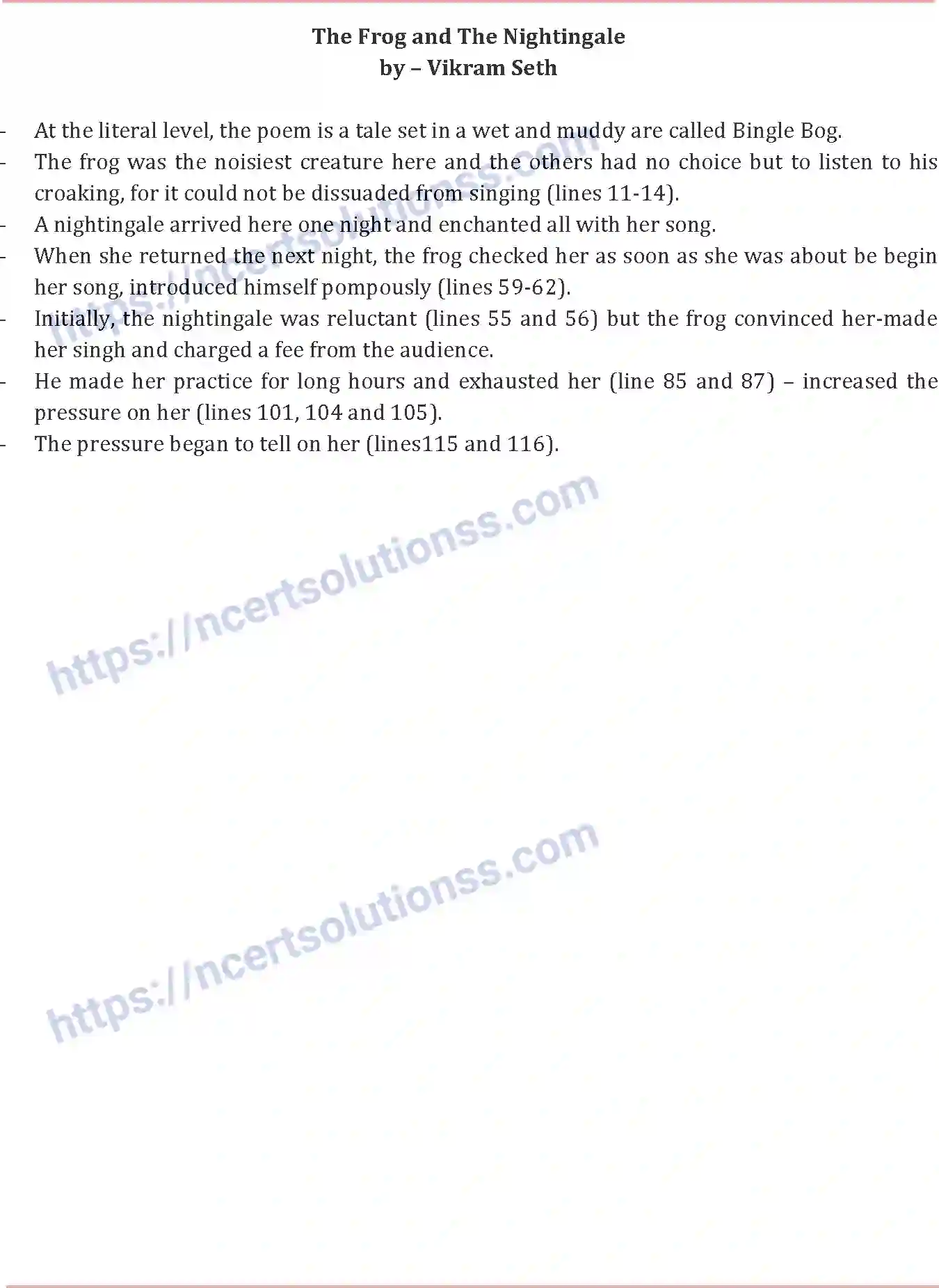 NCERT-Notes-Class-10-English-Communicative-The-Frog-and-The-Nightingale-520-page-1