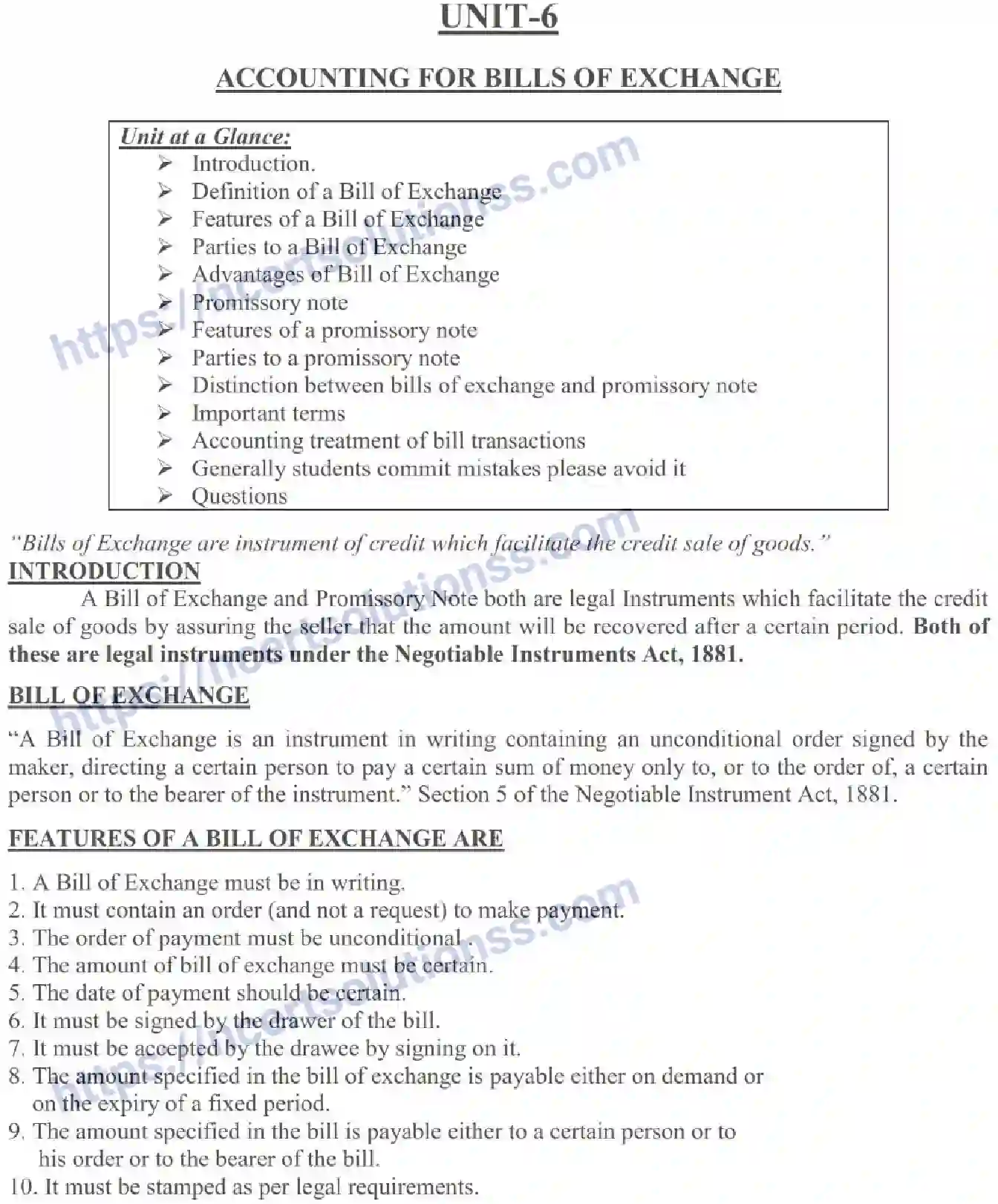 NCERT-Notes-Class-11-Accountancy-Accounting-For-Bills-Of-Exchange-322-page-1