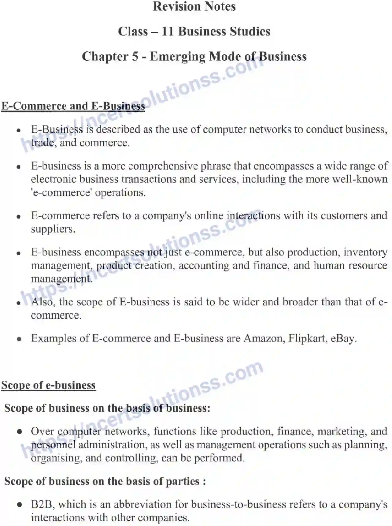 NCERT-Notes-Class-11-Business-Studies-Emerging-Modes-of-Business-341-page-1
