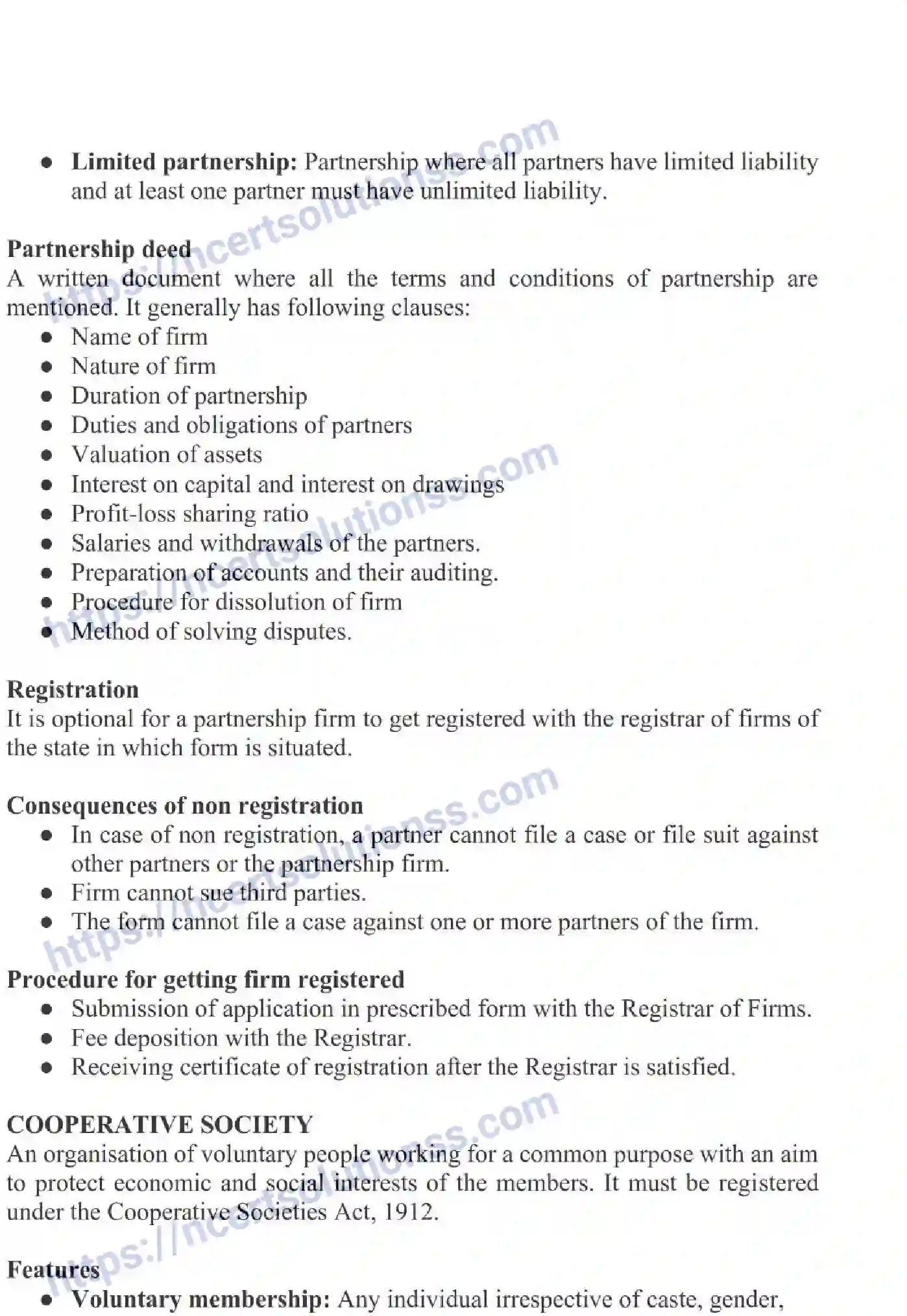 NCERT-Notes-Class-11-Business-Studies-Forms-of-Business-Organisation-338-page-6
