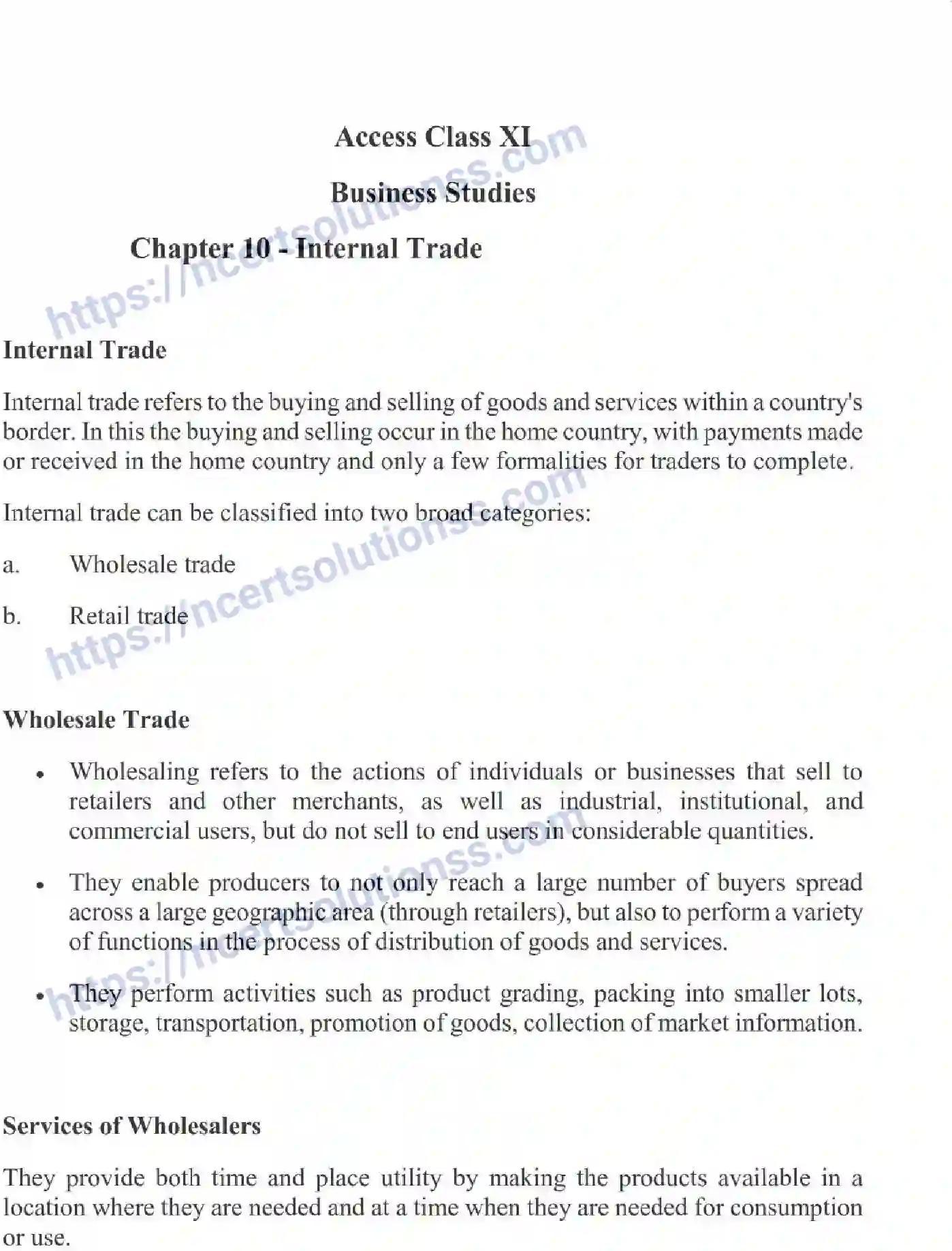 NCERT-Notes-Class-11-Business-Studies-Internal-Trade-346-page-1