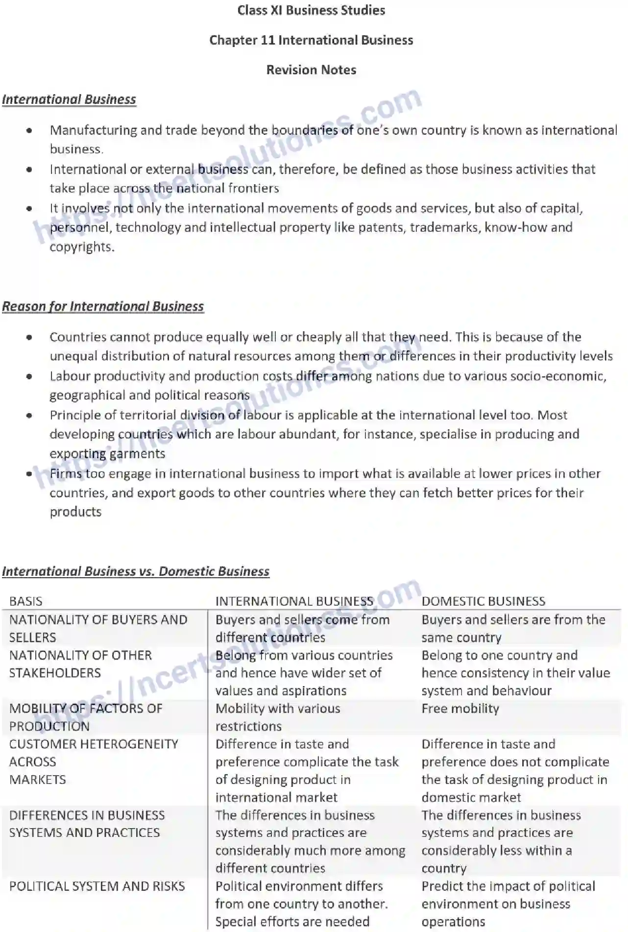 NCERT-Notes-Class-11-Business-Studies-International-Business-347-page-1