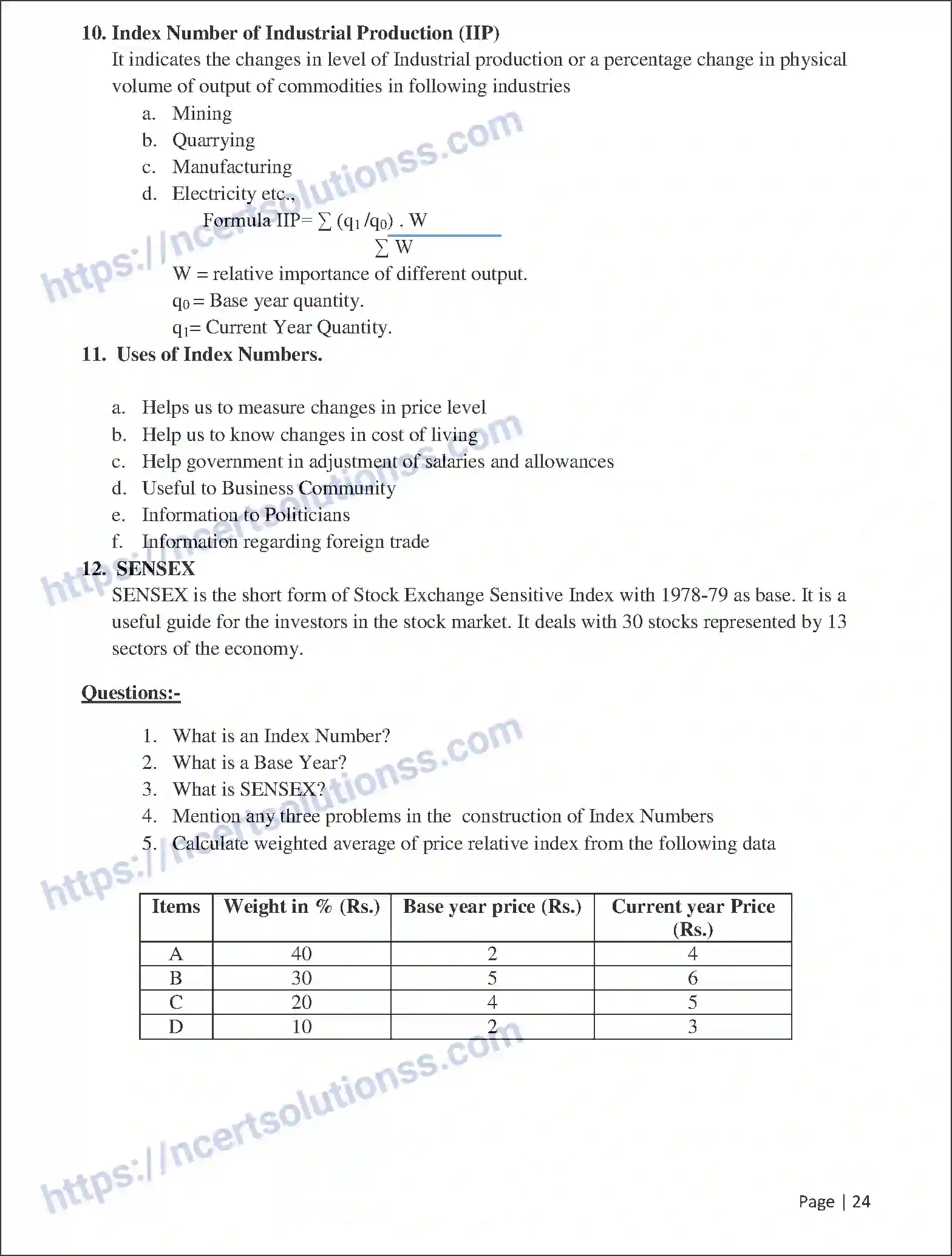 NCERT-Notes-Class-11-Economics-Index-Numbers-268-page-3
