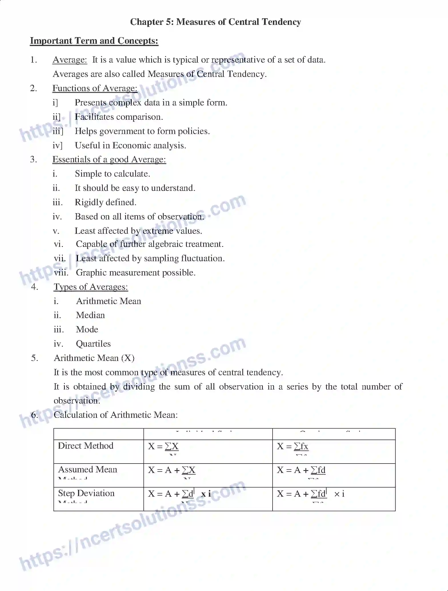NCERT-Notes-Class-11-Economics-Measures-of-Central-Tendency-265-page-1