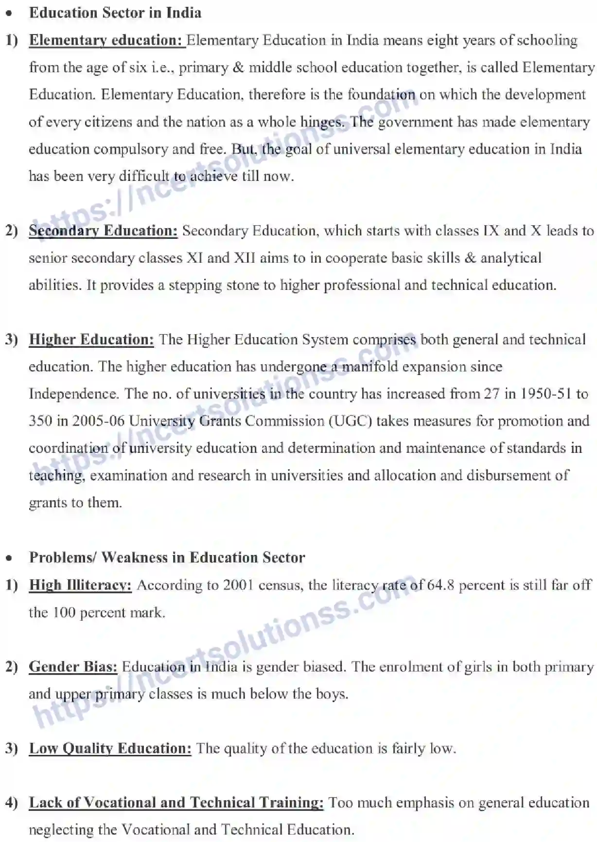 NCERT-Notes-Class-11-Indian-Economic-Development-Human-Capital-Formation-In-India-454-page-5