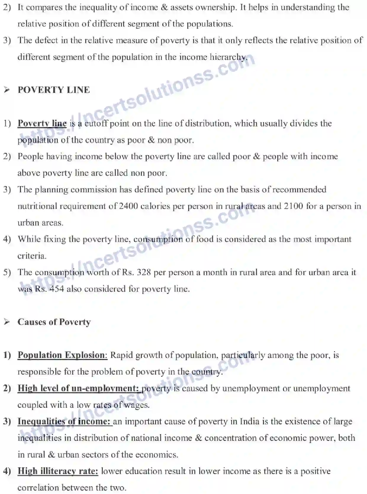 NCERT-Notes-Class-11-Indian-Economic-Development-Poverty-453-page-2