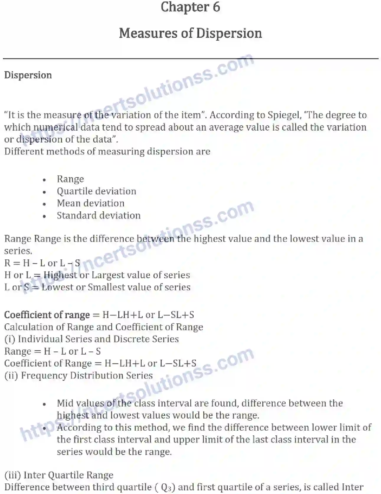 NCERT-Notes-Class-11-Statistics-for-Economics-Measures-of-Dispersion-465-page-1
