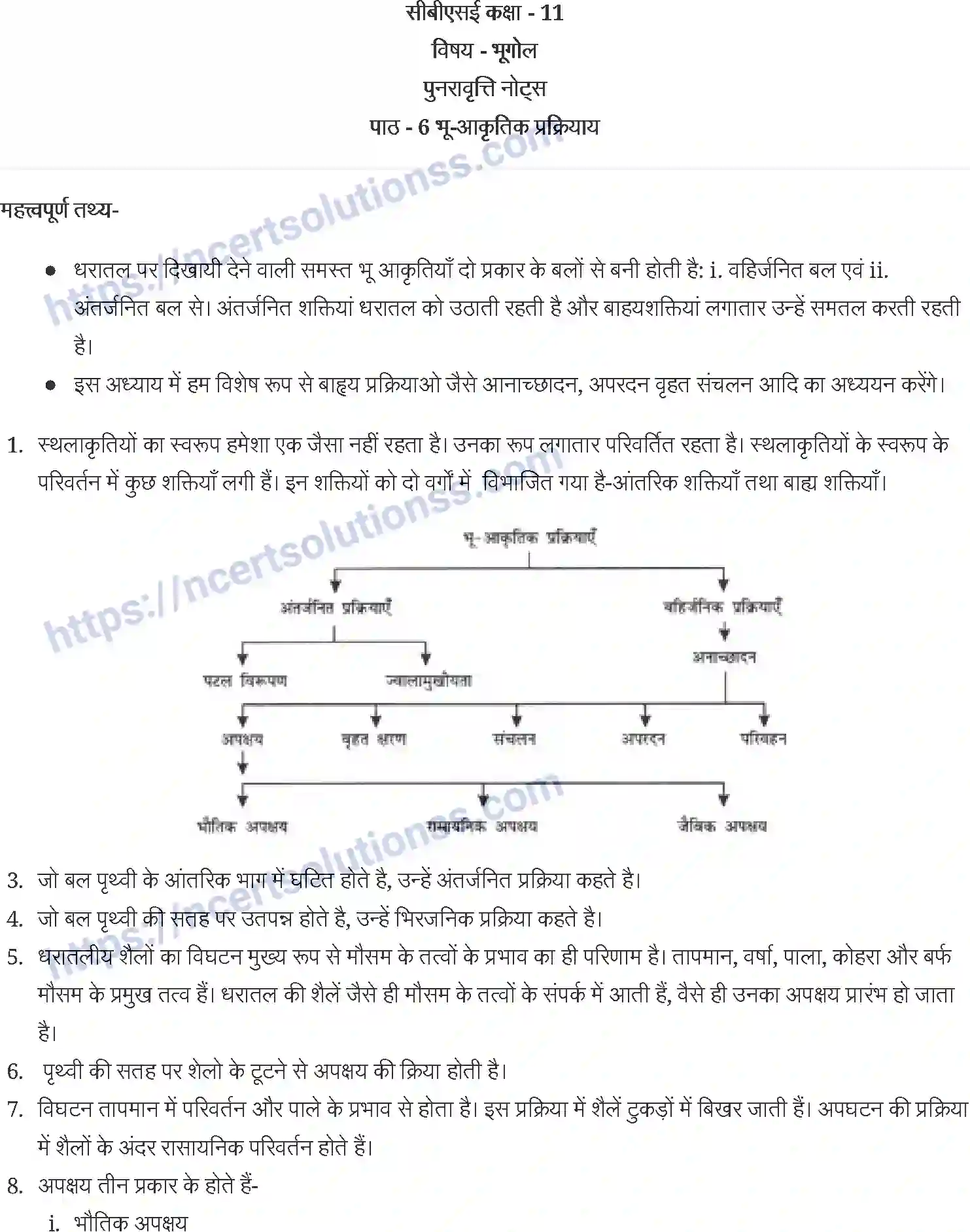 NCERT-Notes-Class-11-भौतिक-भूगोल-के-मूल-सिद्धांत-भूand-आकृतिक-प्रक्रियाएँ-1227-page-1