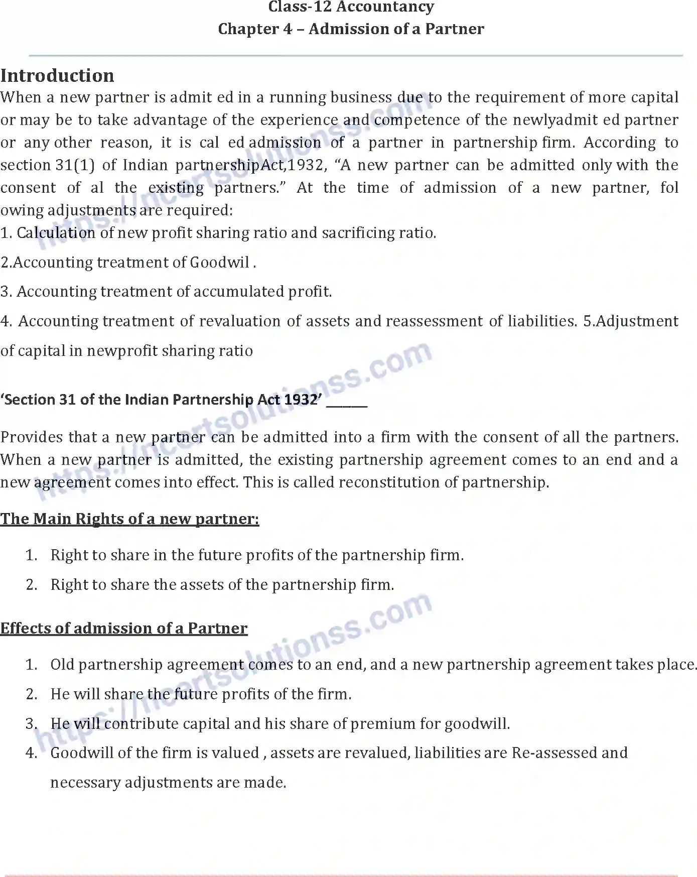 NCERT-Notes-Class-12-Accountancy-Admission-of-a-Partner-81-page-1