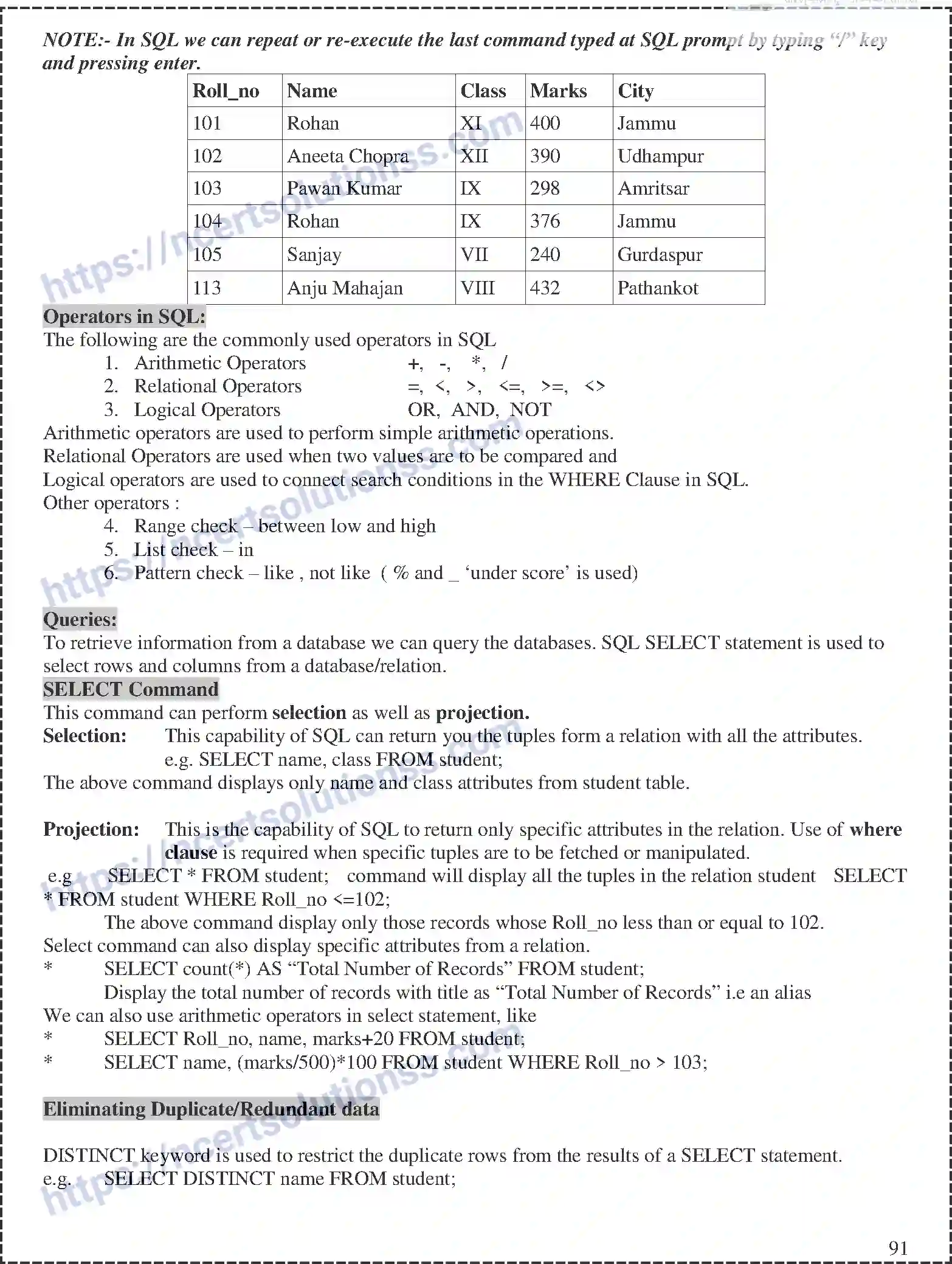 NCERT-Notes-Class-12-Computer-Science-Database-and-SQL-164-page-5