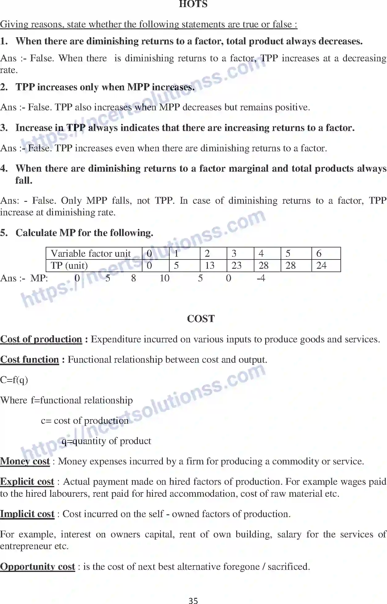 NCERT-Notes-Class-12-Economics-Producer-Behaviour-and-Supply-112-page-5