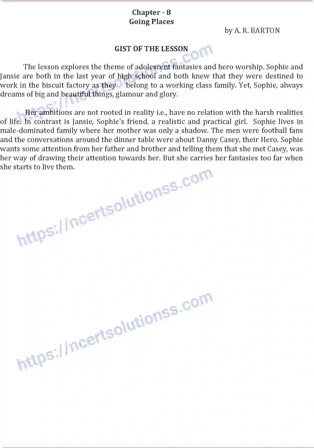 NCERT-Notes-Class-12-English-Core-Going-Places-146-page-1