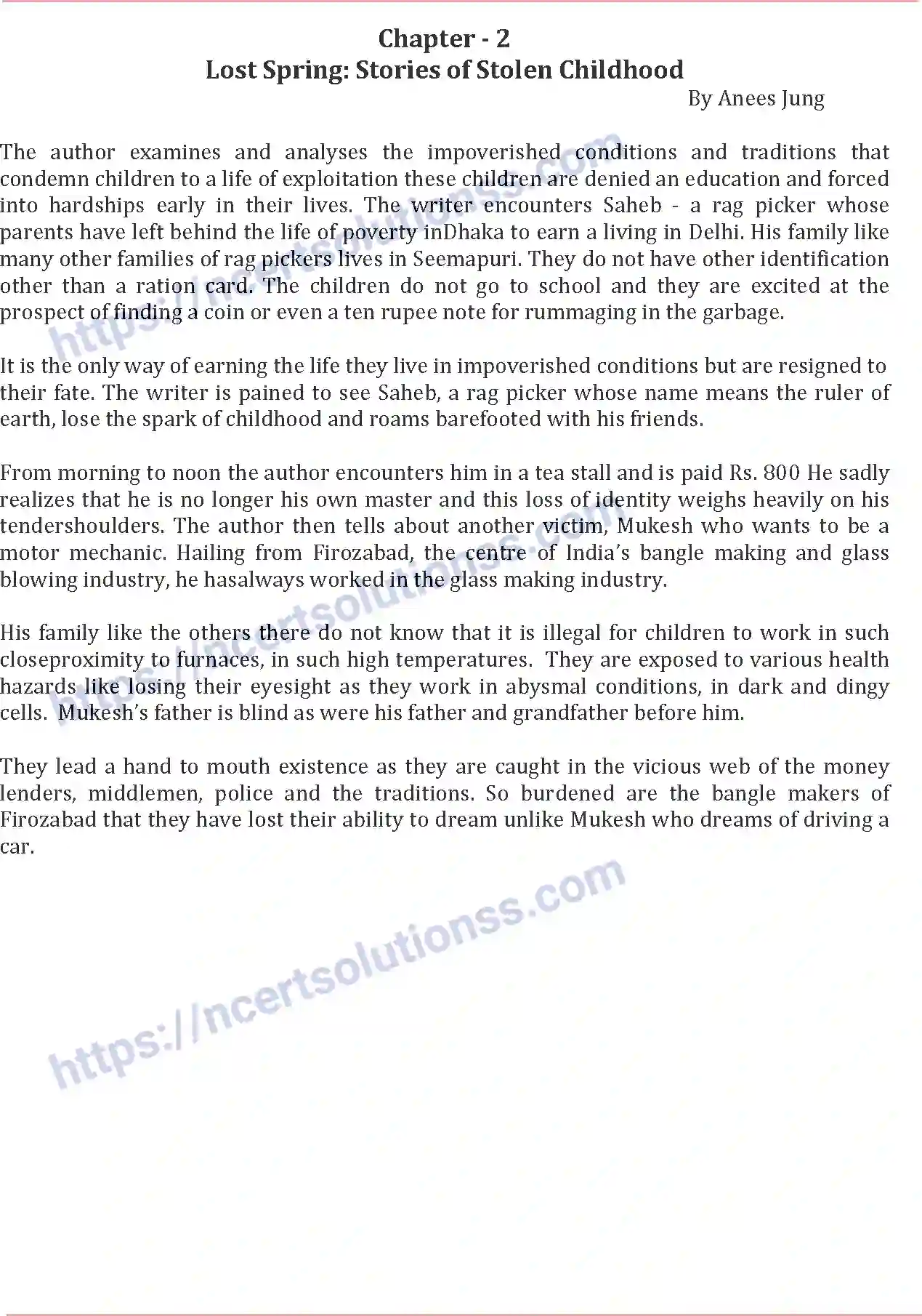 NCERT-Notes-Class-12-English-Core-Lost-Spring-141-page-1