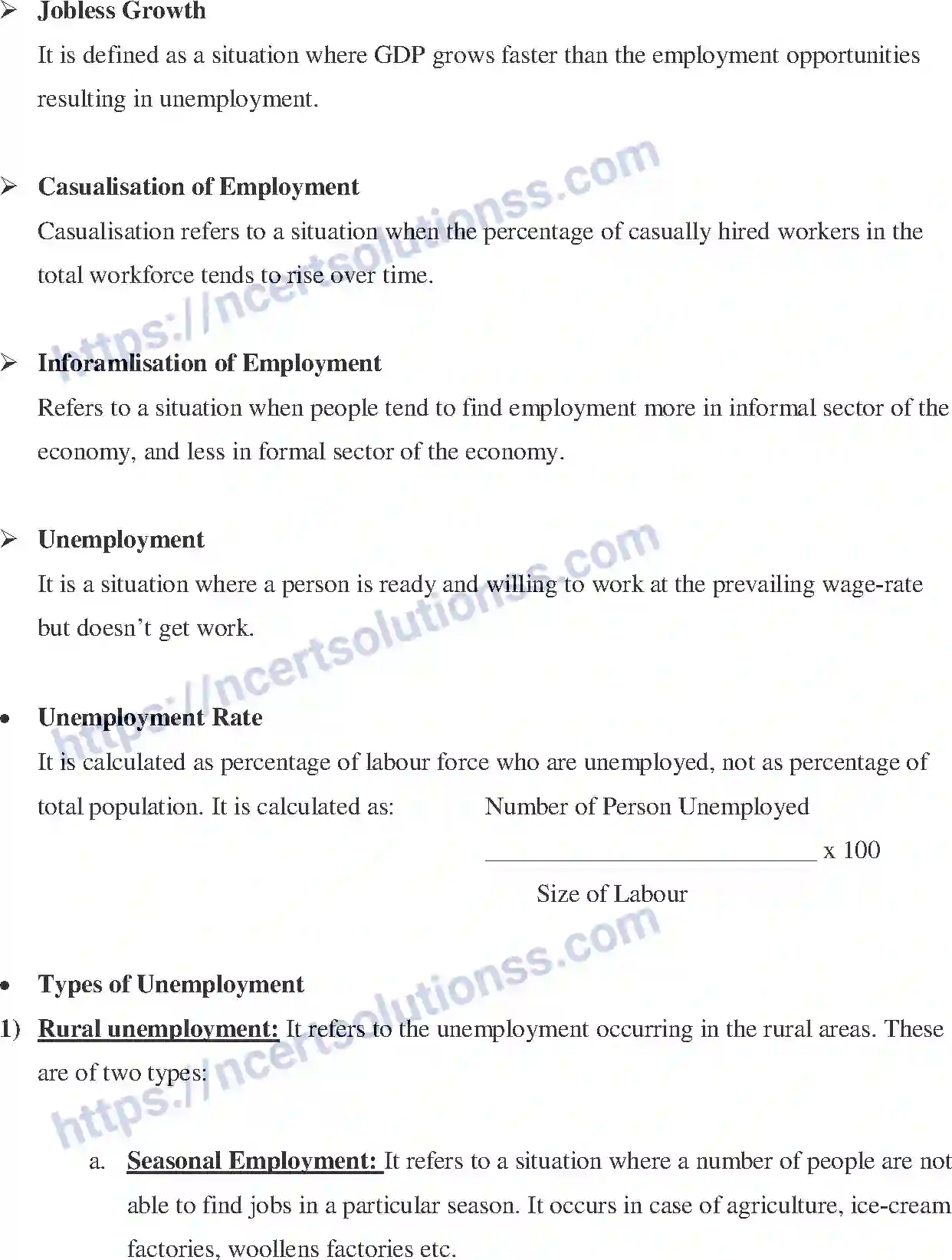 NCERT-Notes-Class-12-Indian-Economics-Employment-Growth-Informalisation-and-Other-Issues-183-page-3