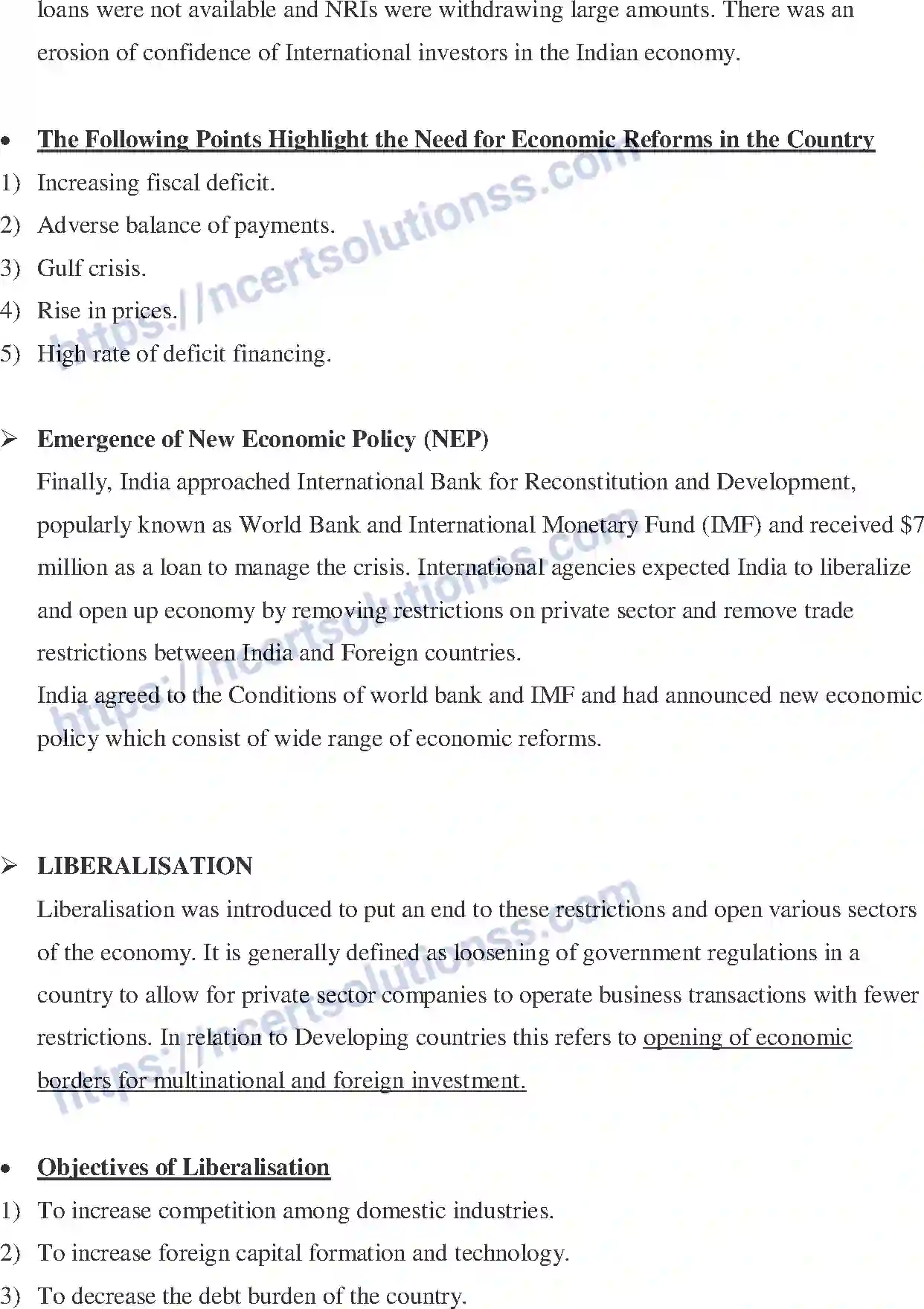 NCERT-Notes-Class-12-Indian-Economics-Liberalisation-Privatisation-and-Globalisation-an-Appraisal-179-page-2