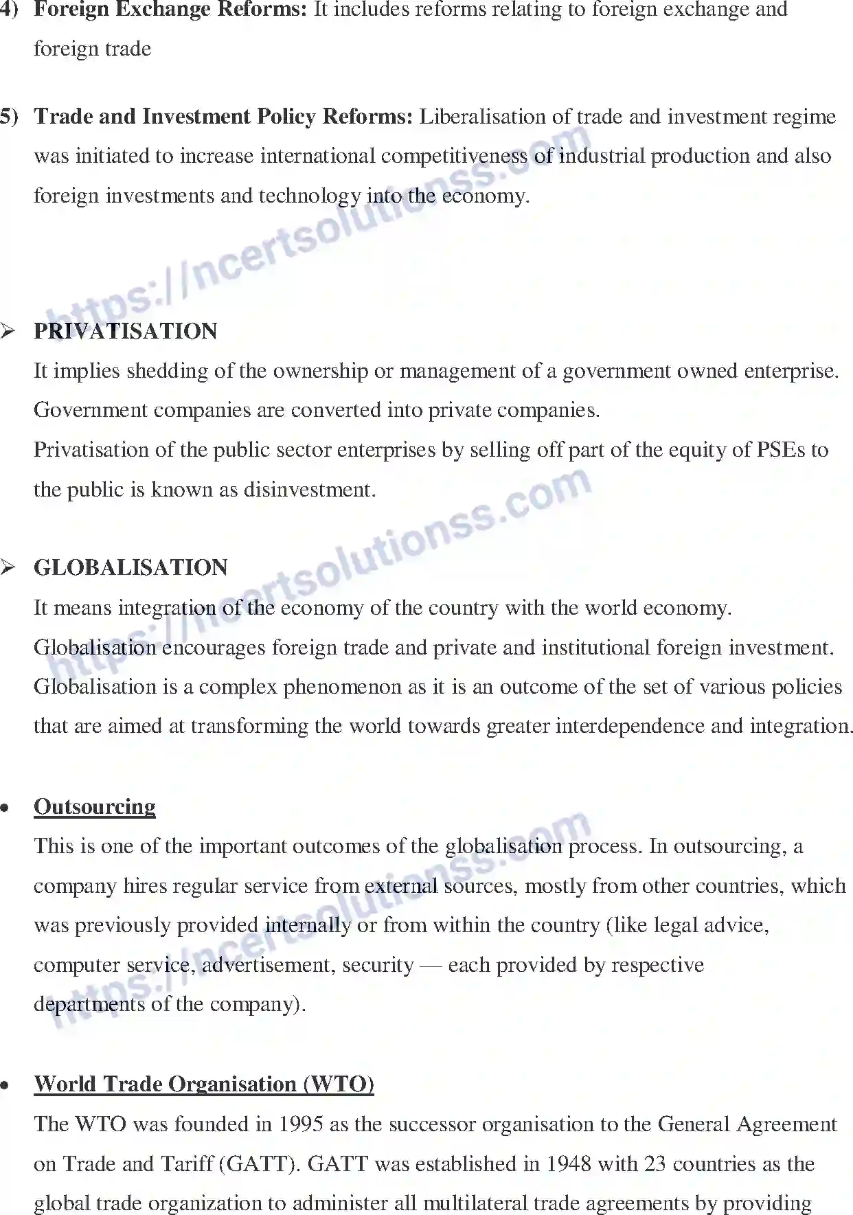 NCERT-Notes-Class-12-Indian-Economics-Liberalisation-Privatisation-and-Globalisation-an-Appraisal-179-page-4