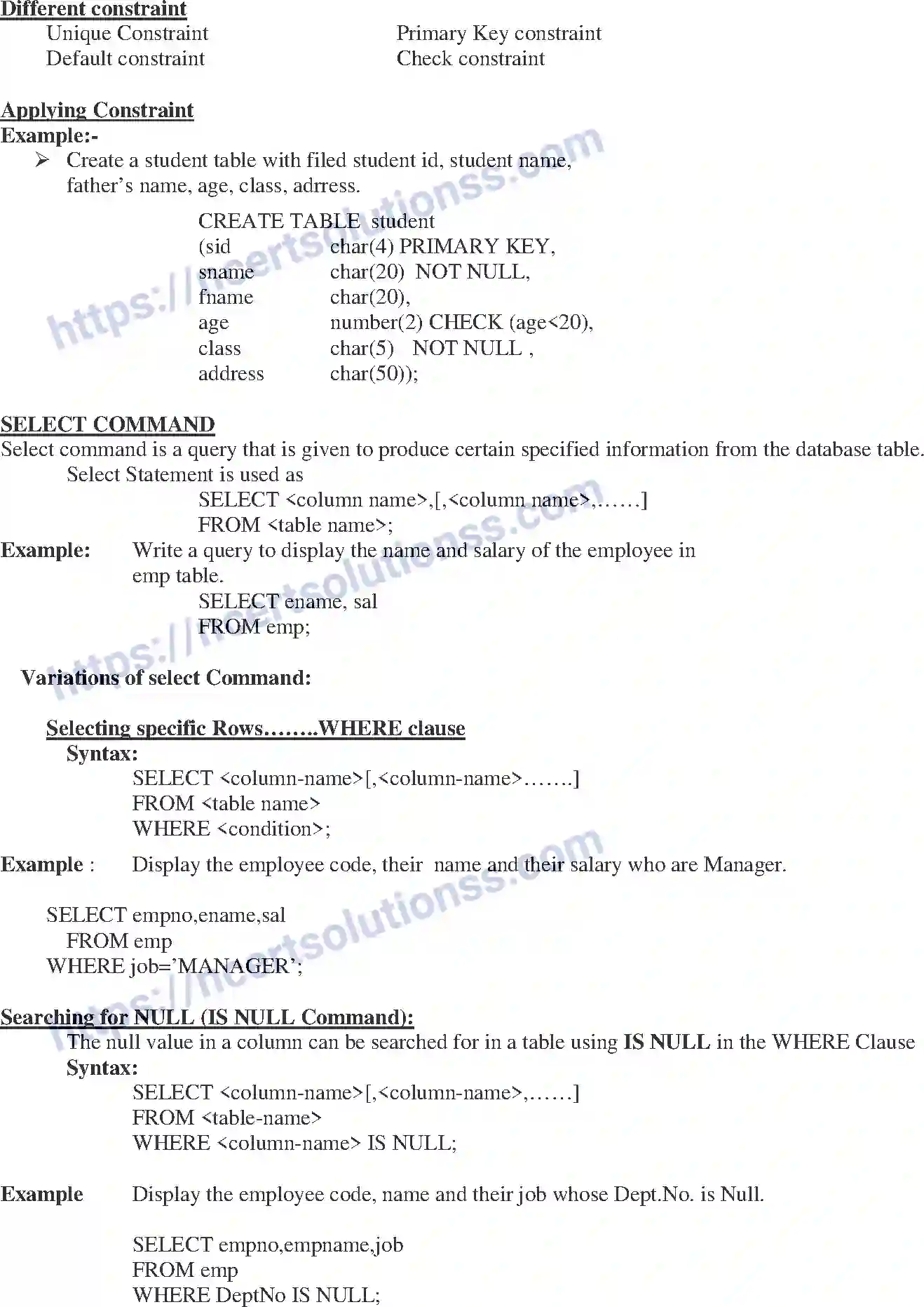 NCERT-Notes-Class-12-Information-Pratice-Oracle-SQL-Revision-Tour-54-page-2