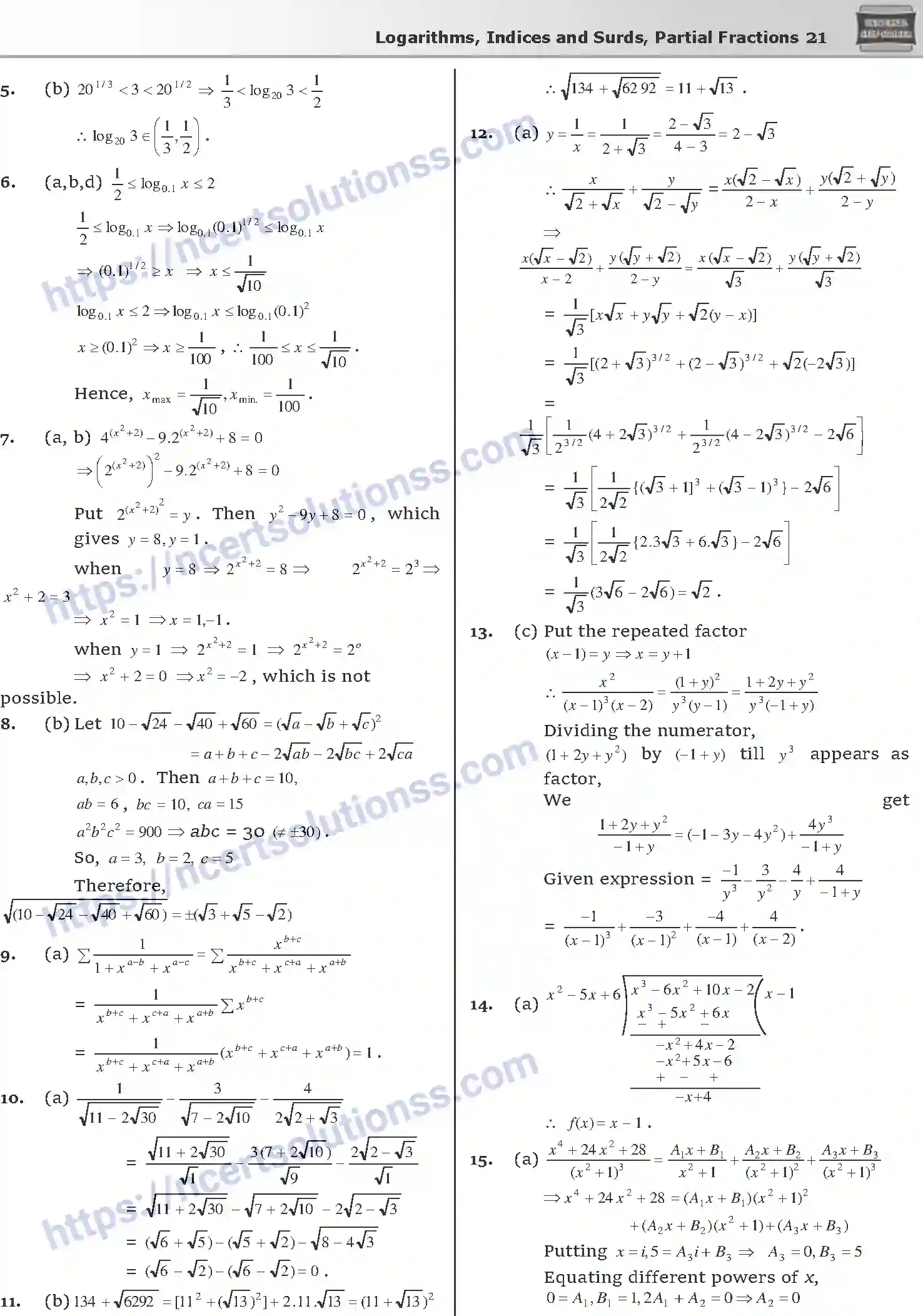 NCERT-Notes-Class-12-Mathematics-लघुगणक-घातांक-एव-करणी-आंशिक-भिन्ने-1104-page-21