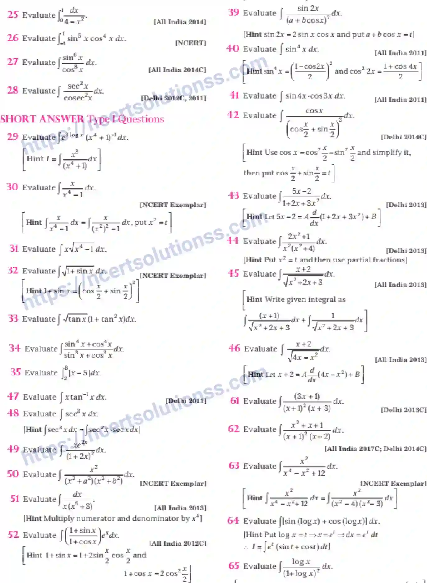NCERT-Notes-Class-12-Maths-Integrals-7-page-67