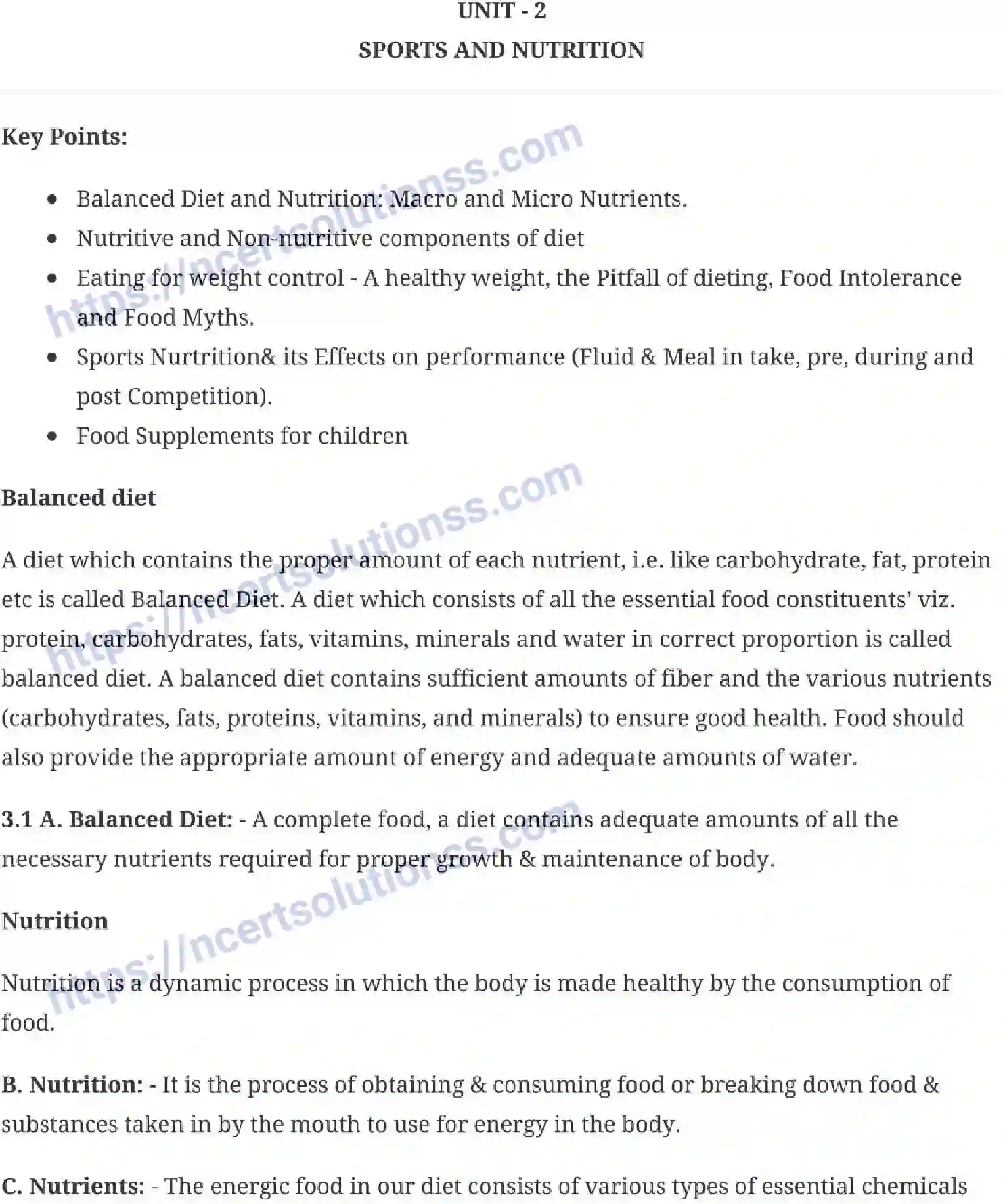 NCERT-Notes-Class-12-Physical-Education-Sports-and-Nutrition-129-page-1
